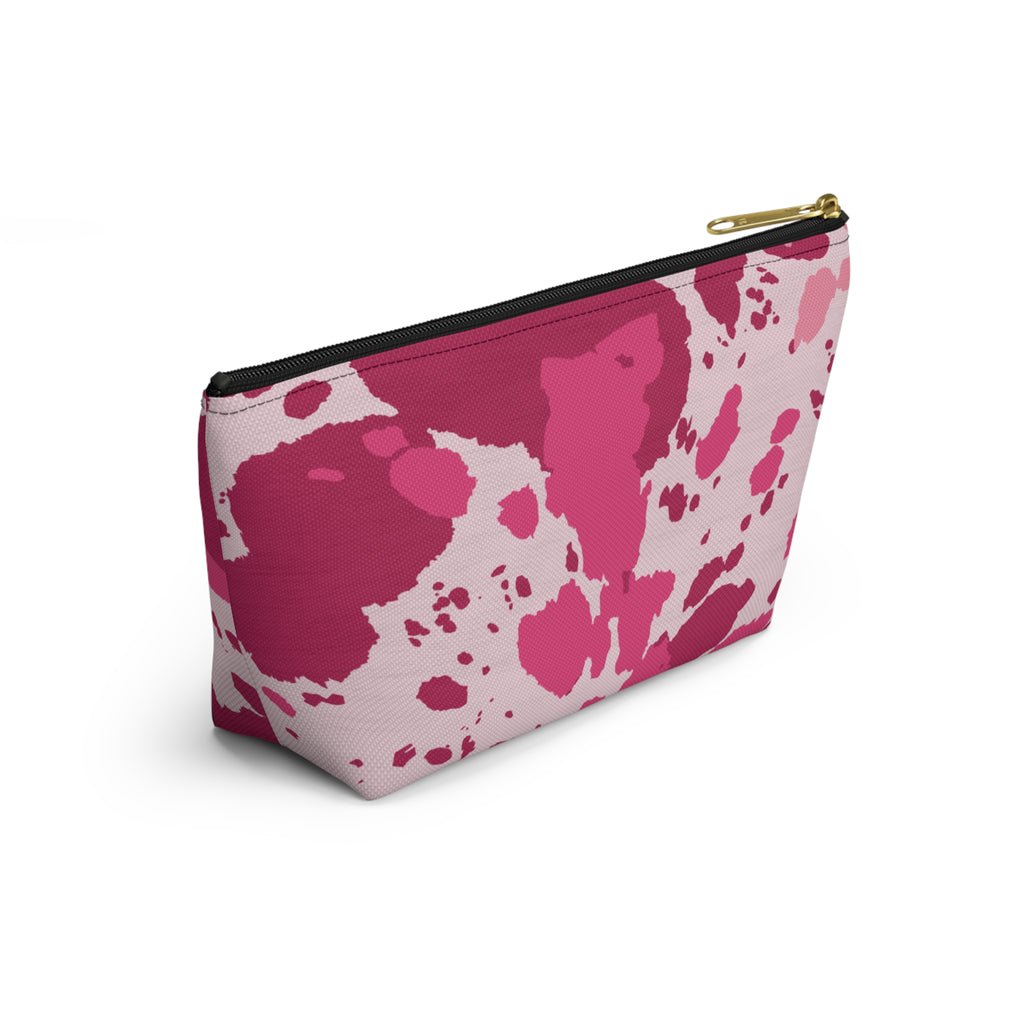 Pink Cowhide Accessory Pouch