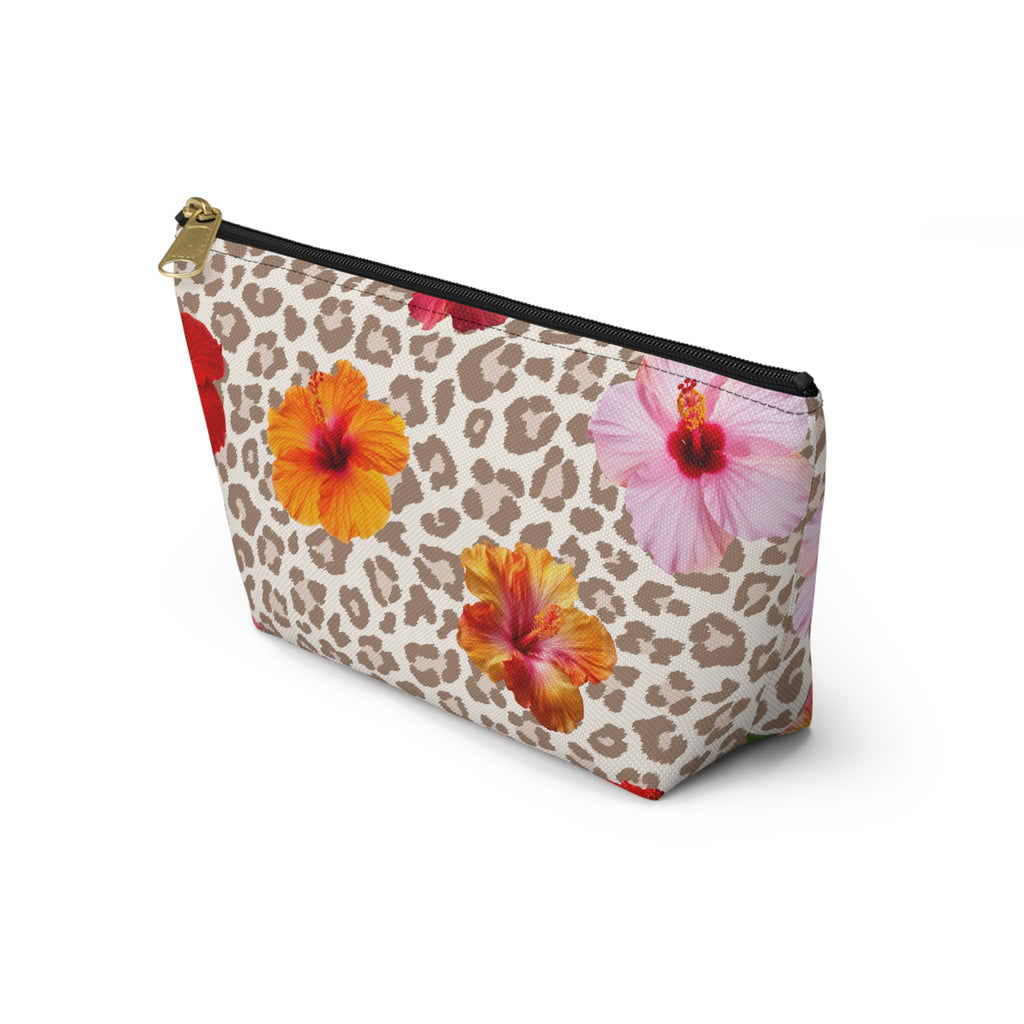 Leopard Hibiscus Accessory Pouch