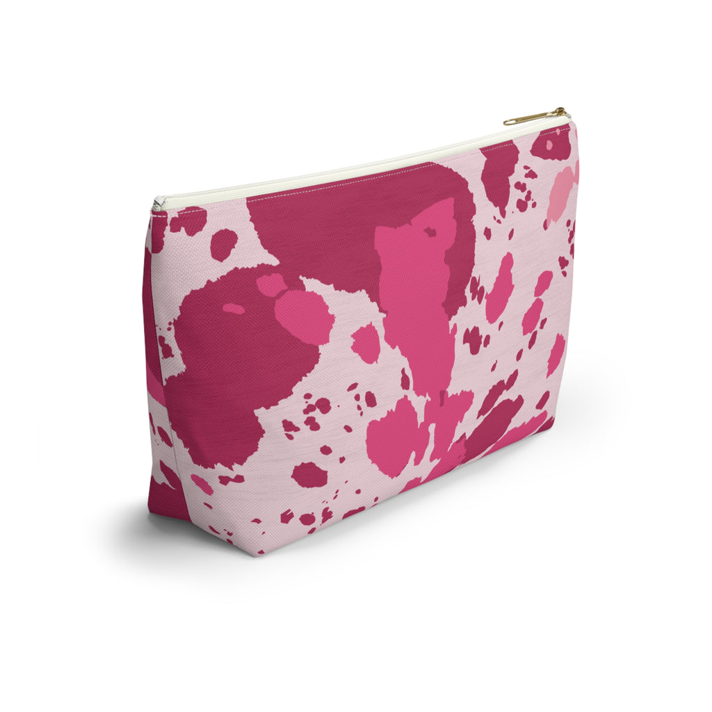 Pink Cowhide Accessory Pouch