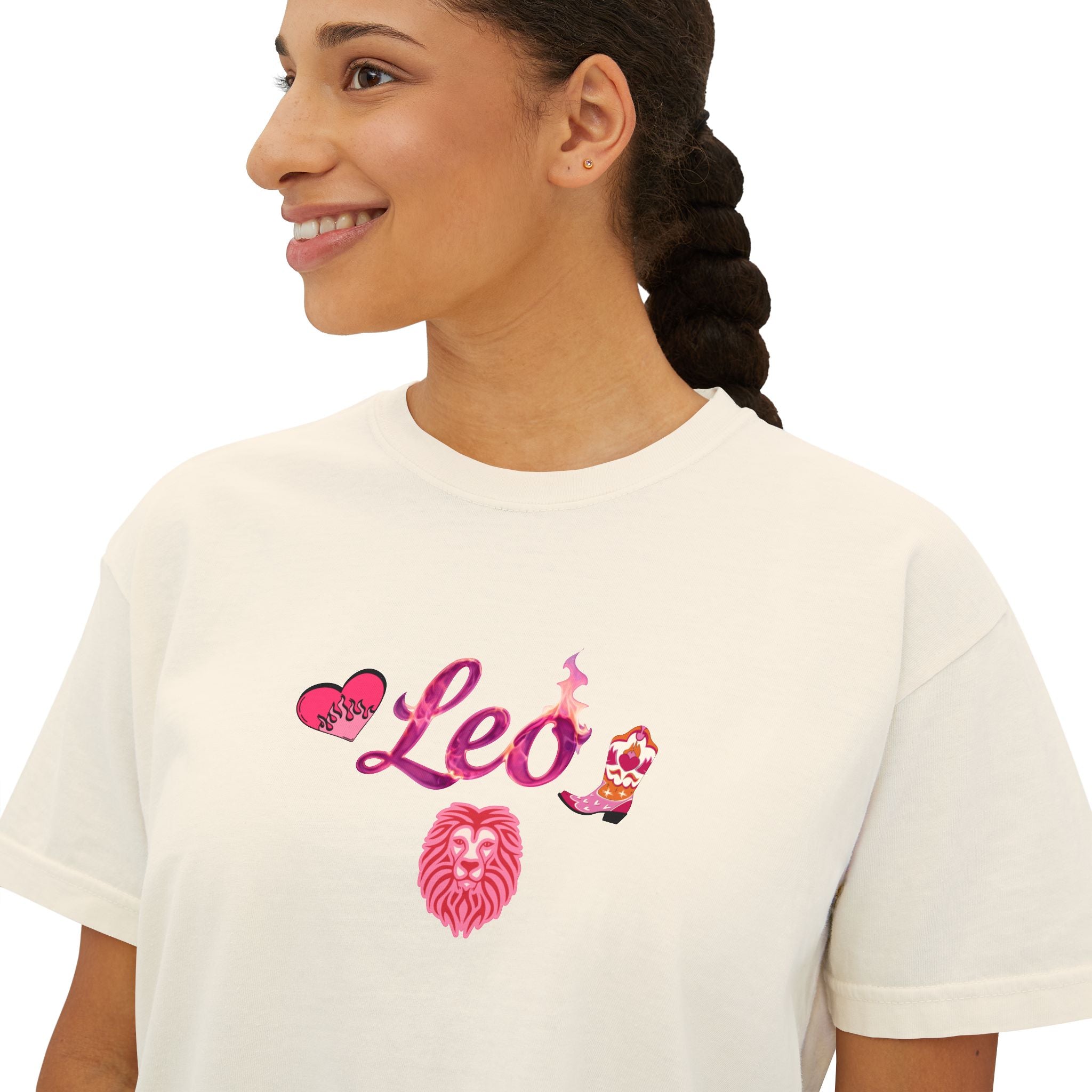Leo Zodiac Boxy Tee