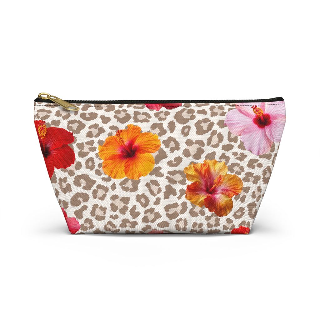 Leopard Hibiscus Accessory Pouch