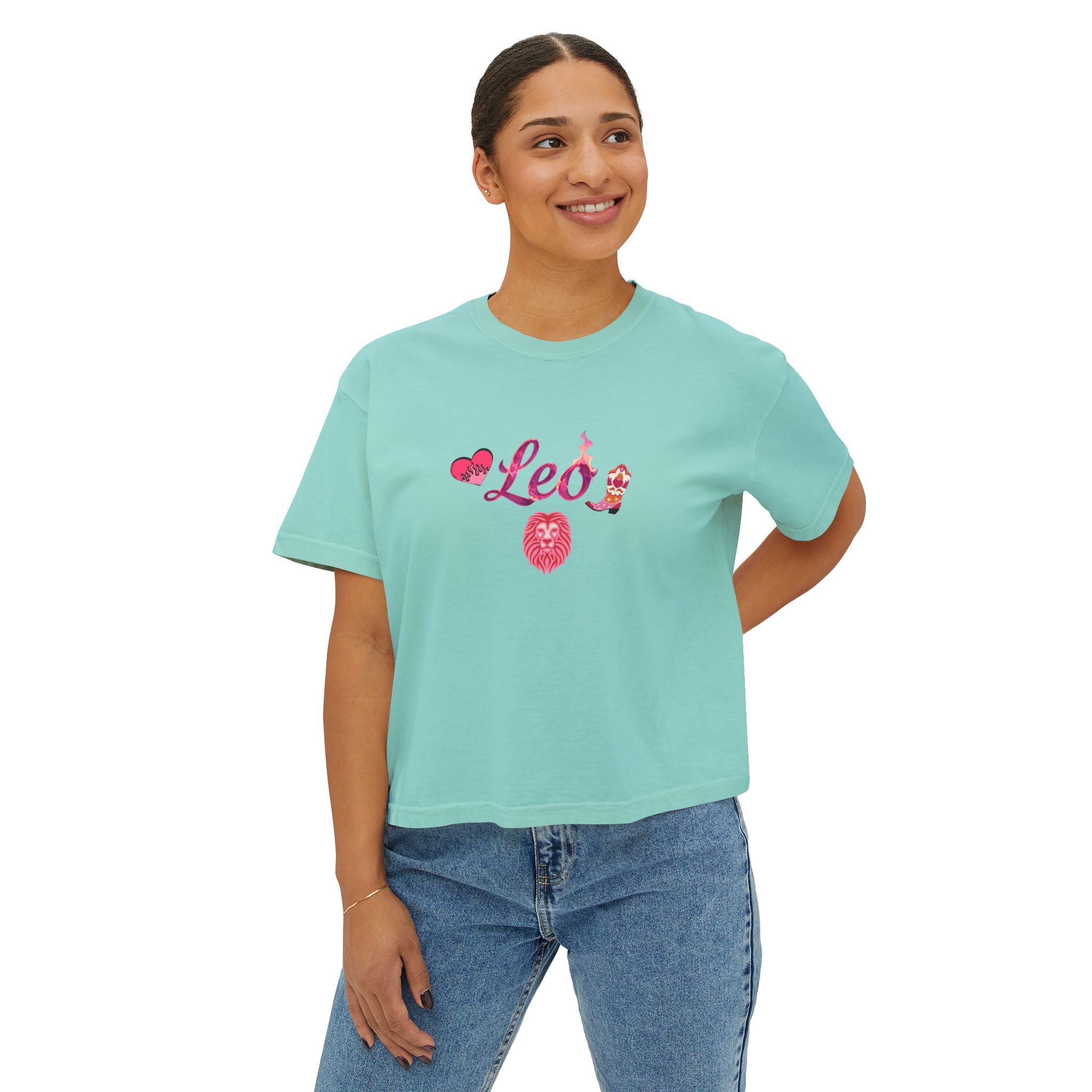 Leo Zodiac Boxy Tee