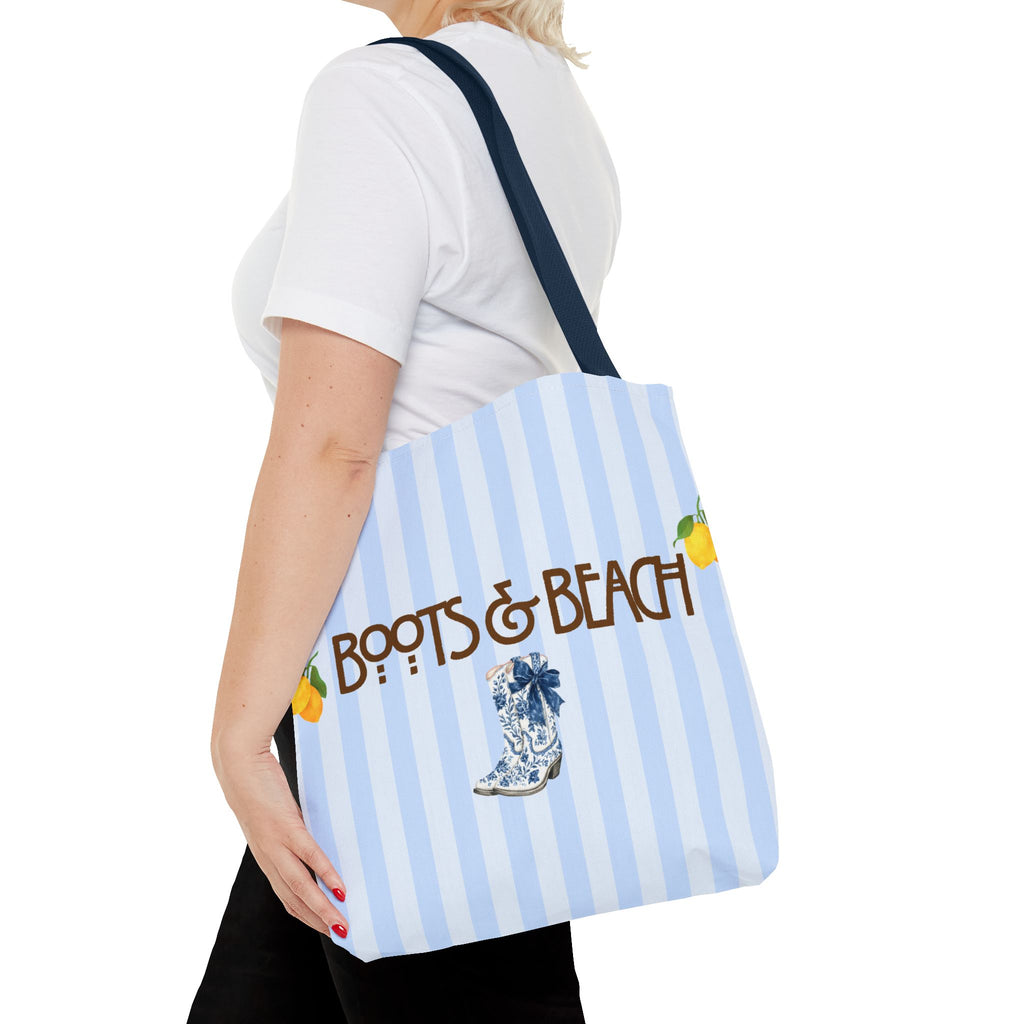 Boots & Beach Tote Bag