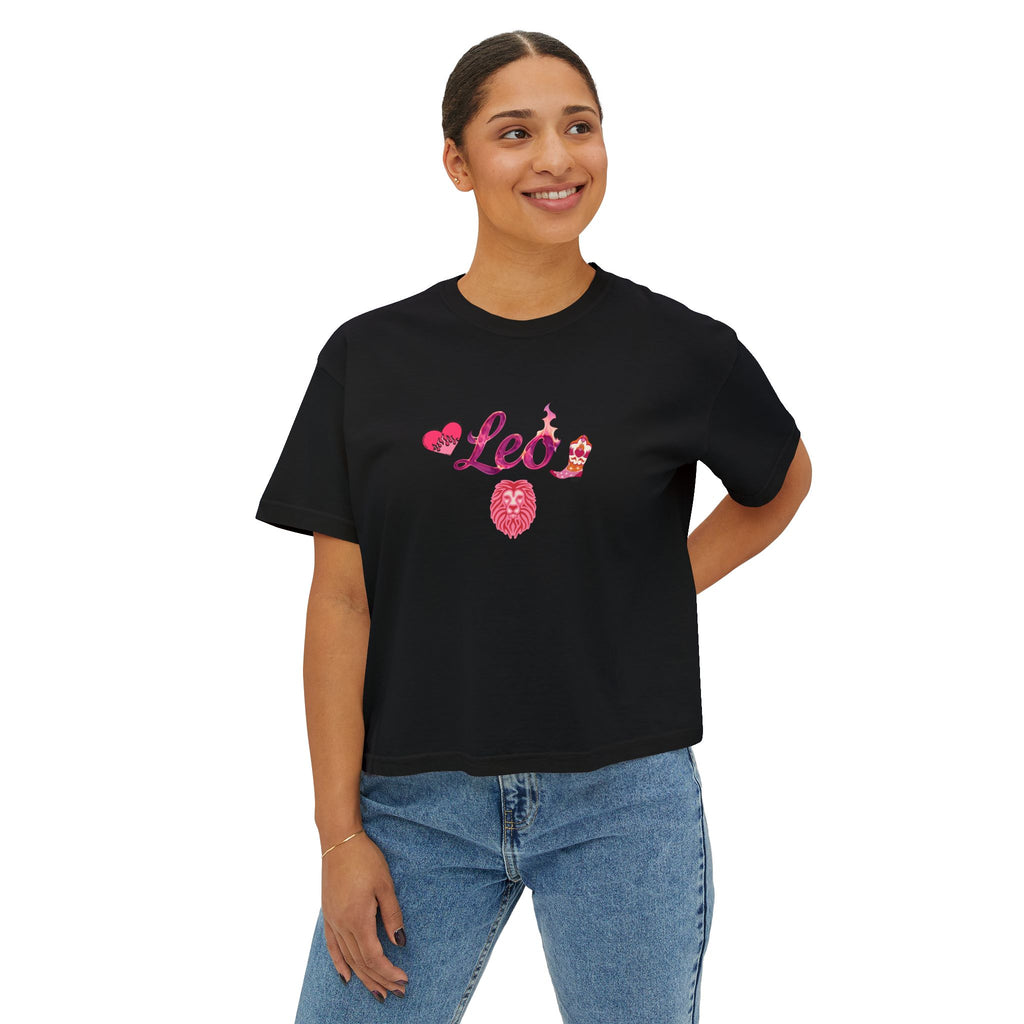 Leo Zodiac Boxy Tee