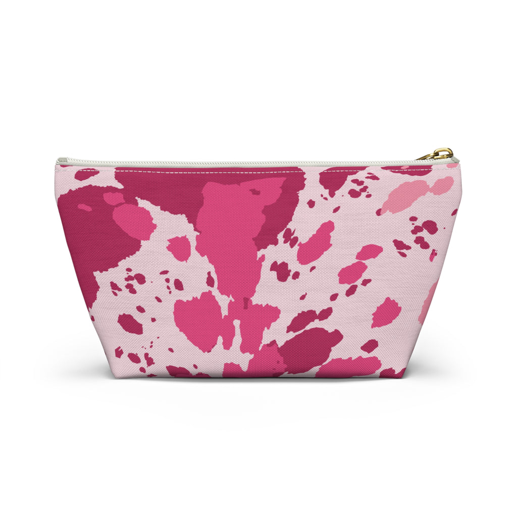 Pink Cowhide Accessory Pouch