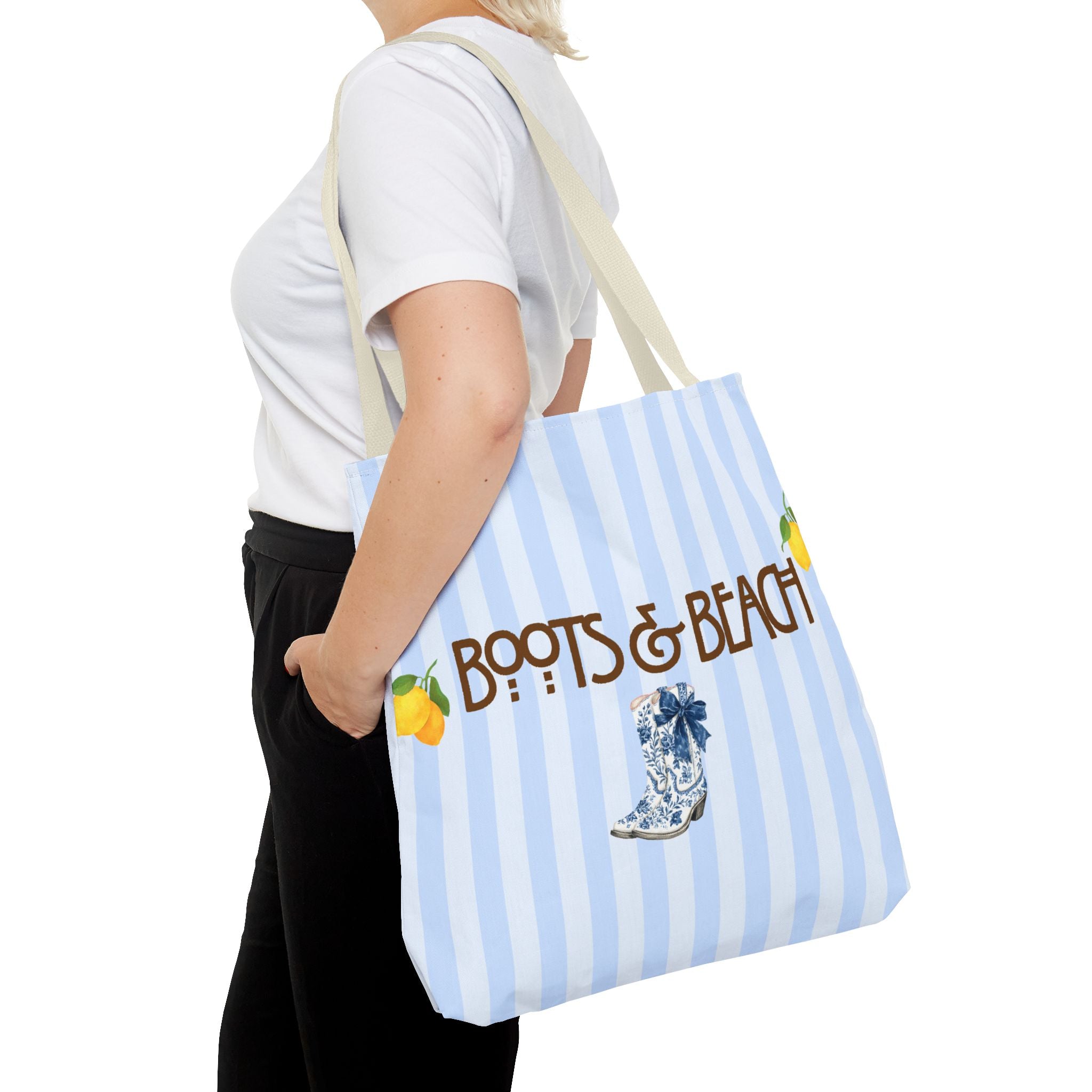 Boots & Beach Tote Bag