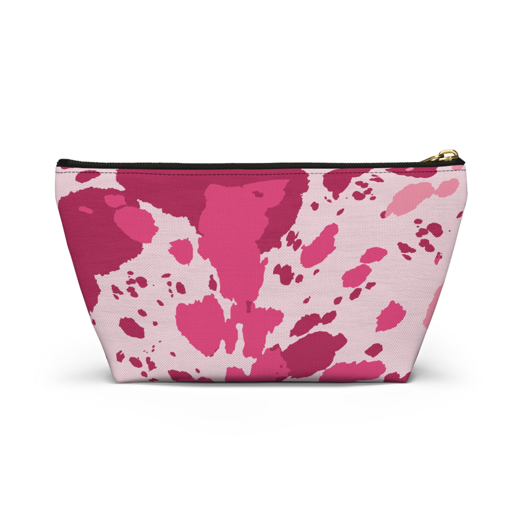 Pink Cowhide Accessory Pouch
