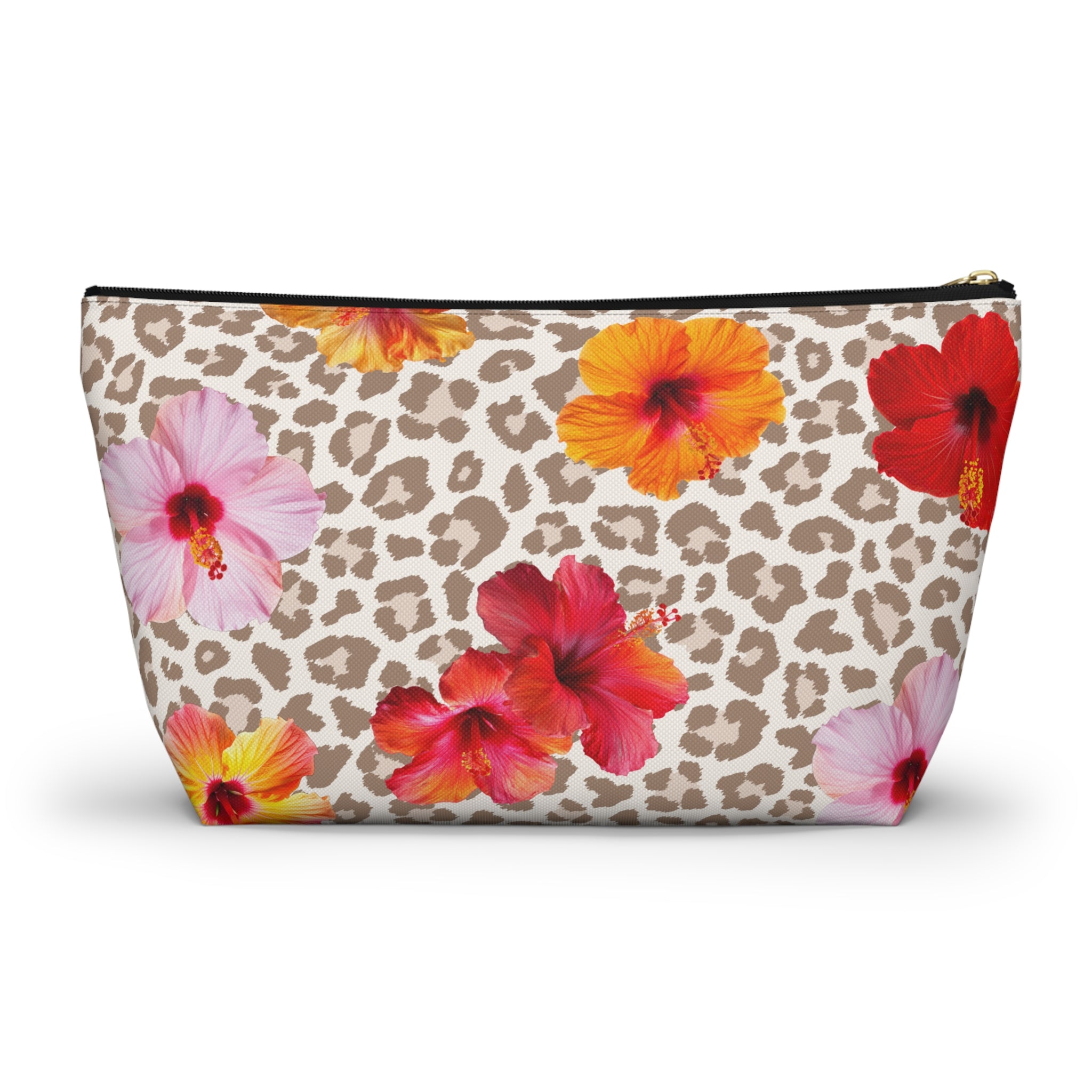 Leopard Hibiscus Accessory Pouch