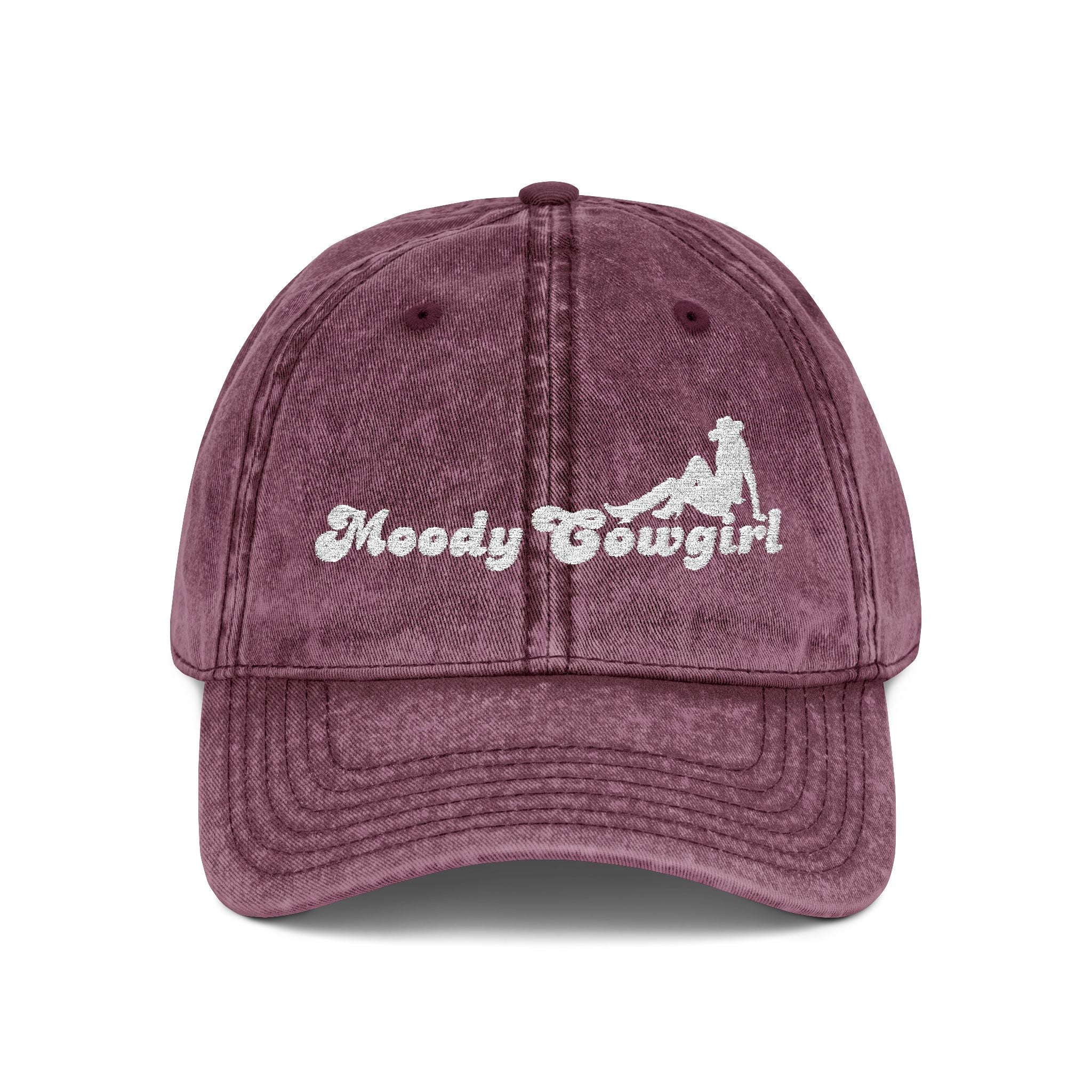 Embroidered Moody Cowgirl Vintage Cap