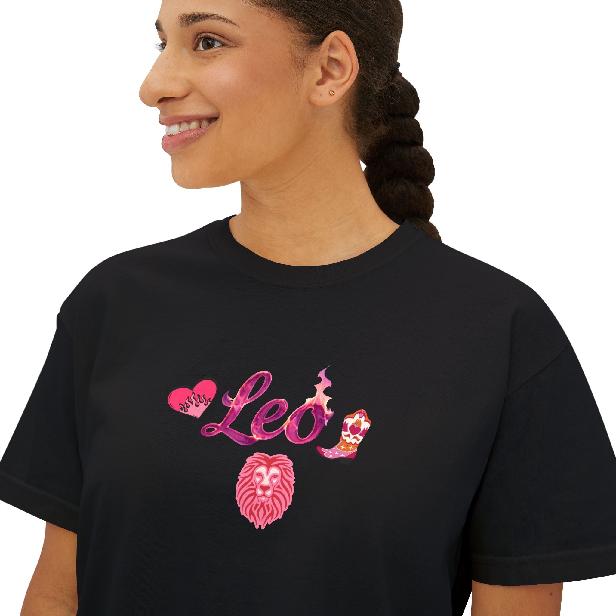 Leo Zodiac Boxy Tee