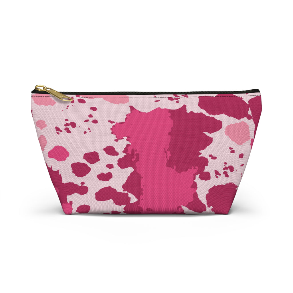 Pink Cowhide Accessory Pouch