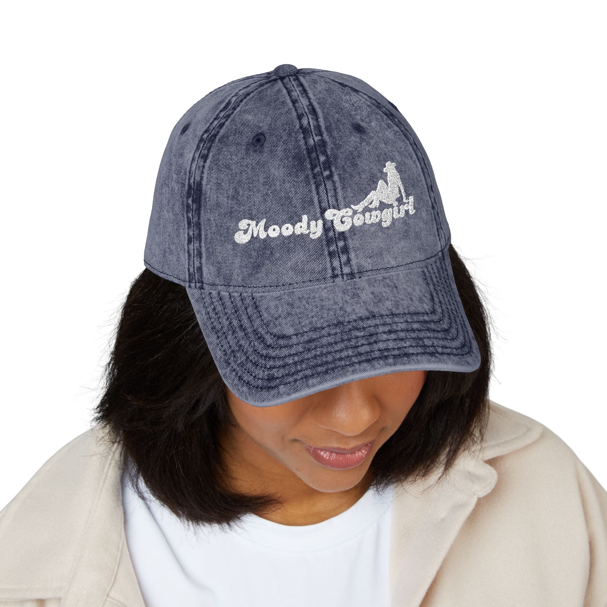 Embroidered Moody Cowgirl Vintage Cap