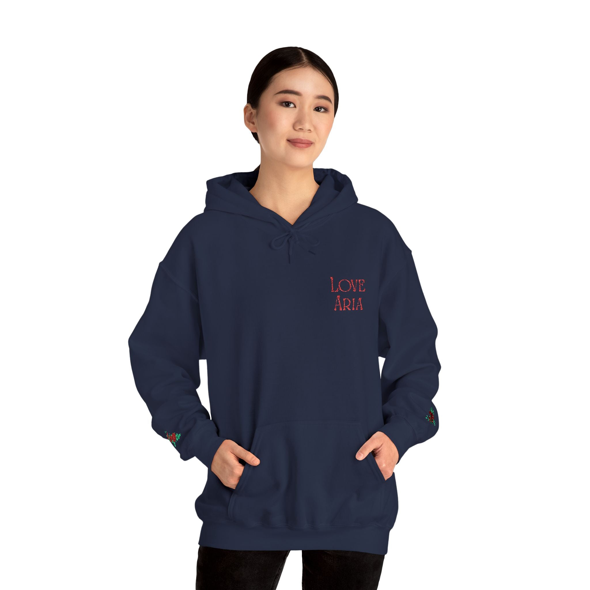 Embroidered Love Aria Rose Hoodie