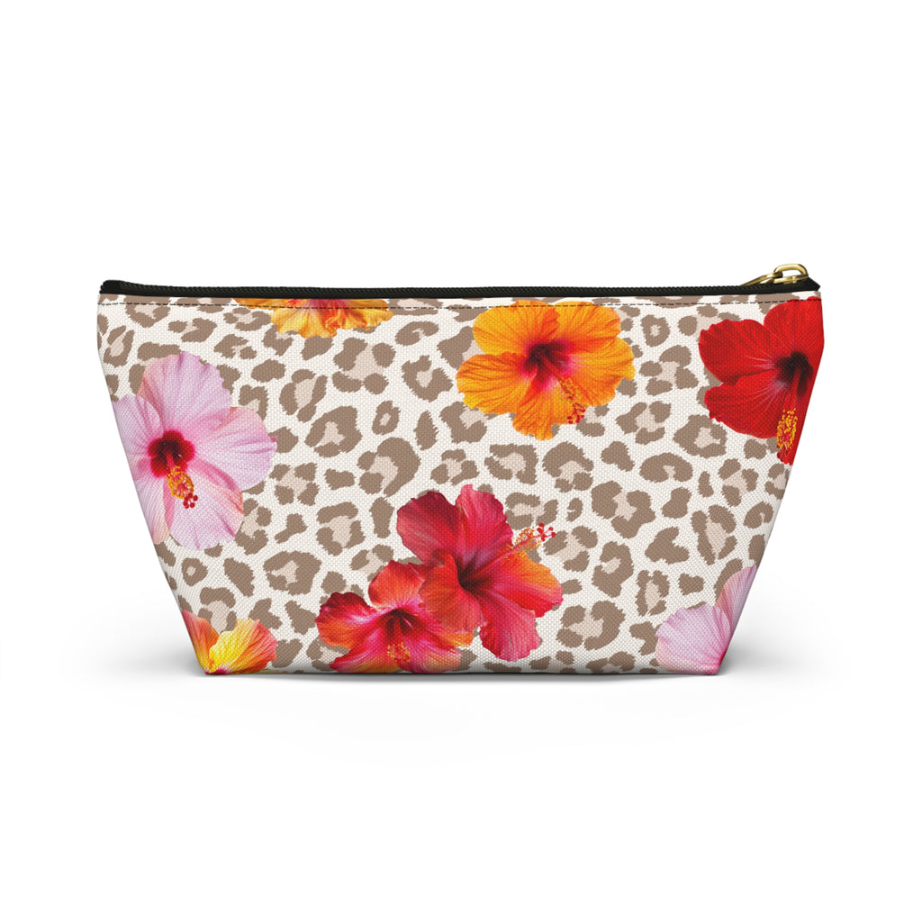 Leopard Hibiscus Accessory Pouch