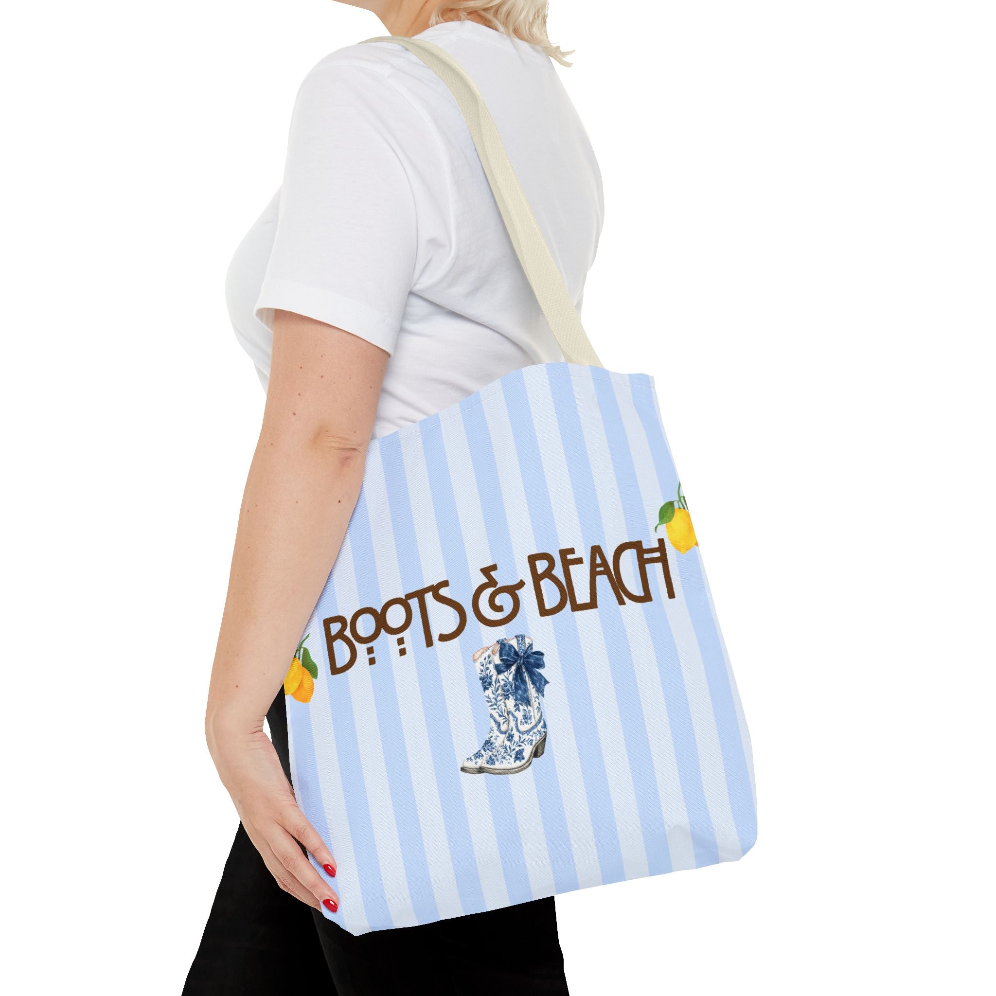 Boots & Beach Tote Bag