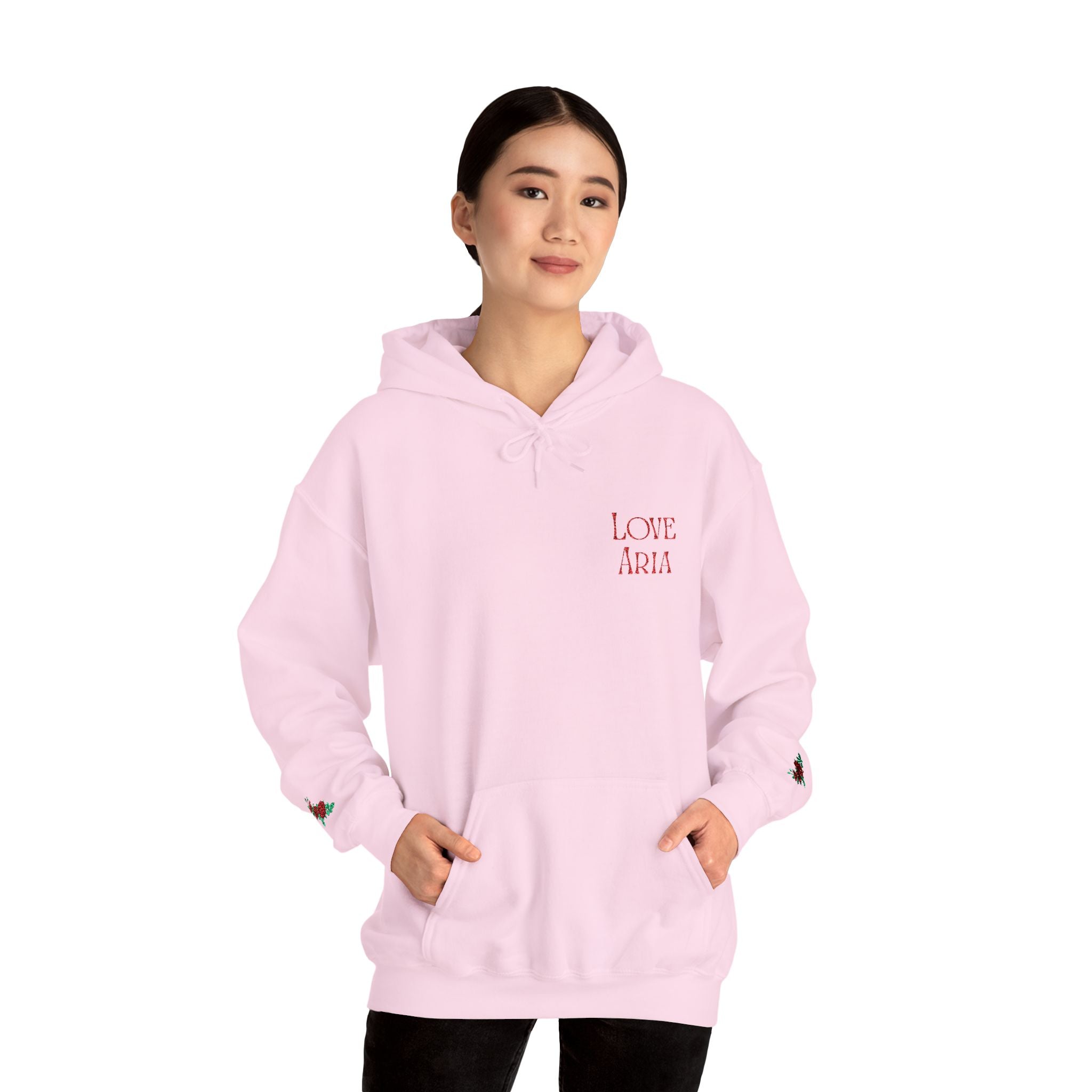 Embroidered Love Aria Rose Hoodie