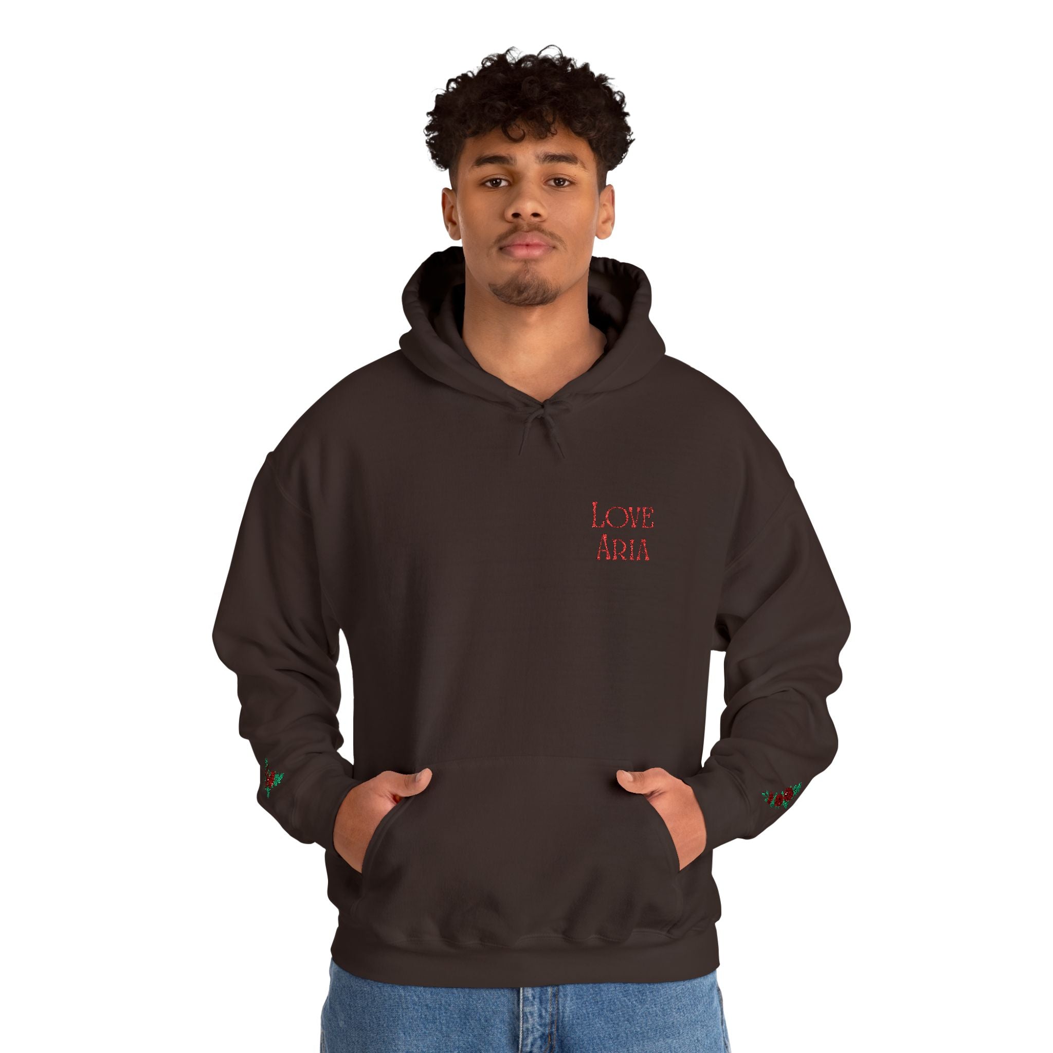 Embroidered Love Aria Rose Hoodie
