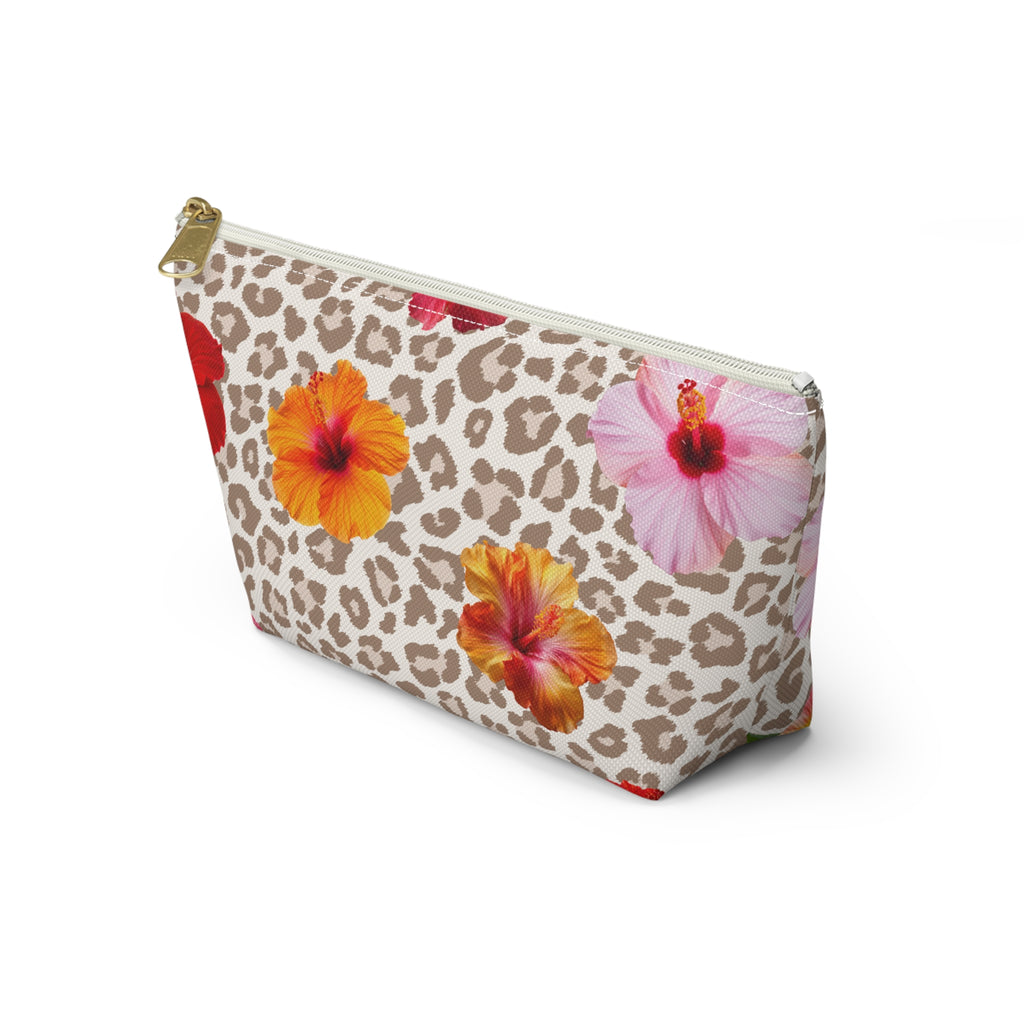 Leopard Hibiscus Accessory Pouch