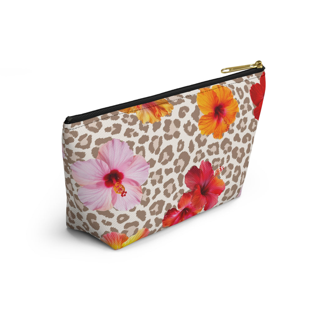 Leopard Hibiscus Accessory Pouch