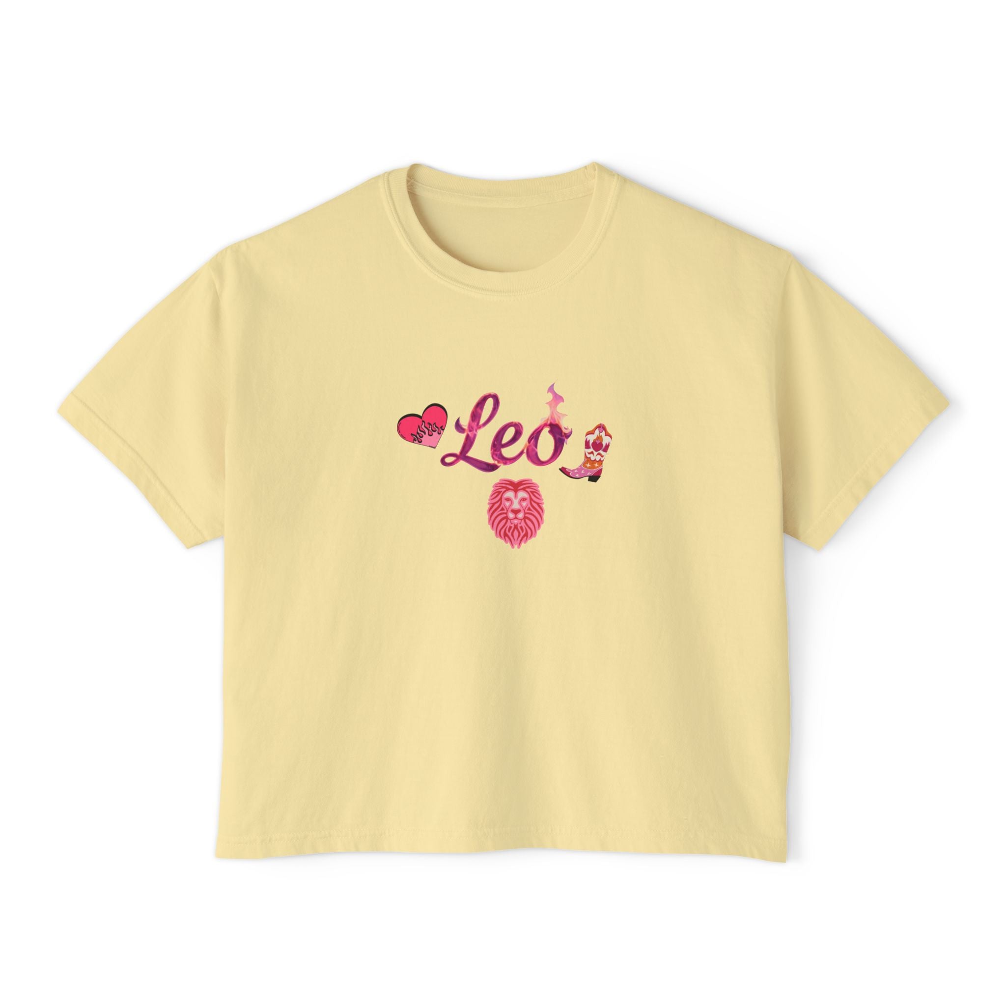 Leo Zodiac Boxy Tee