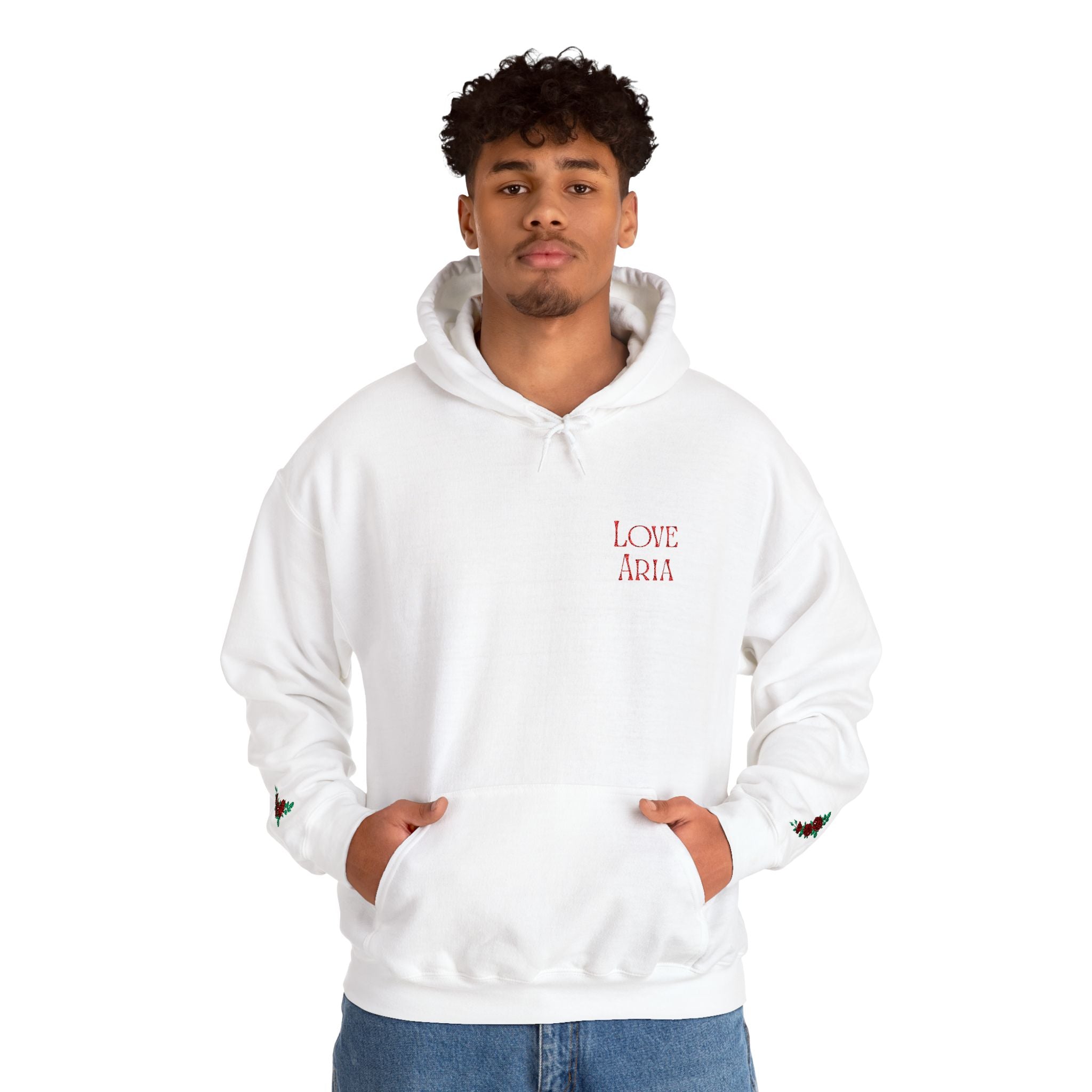 Embroidered Love Aria Rose Hoodie