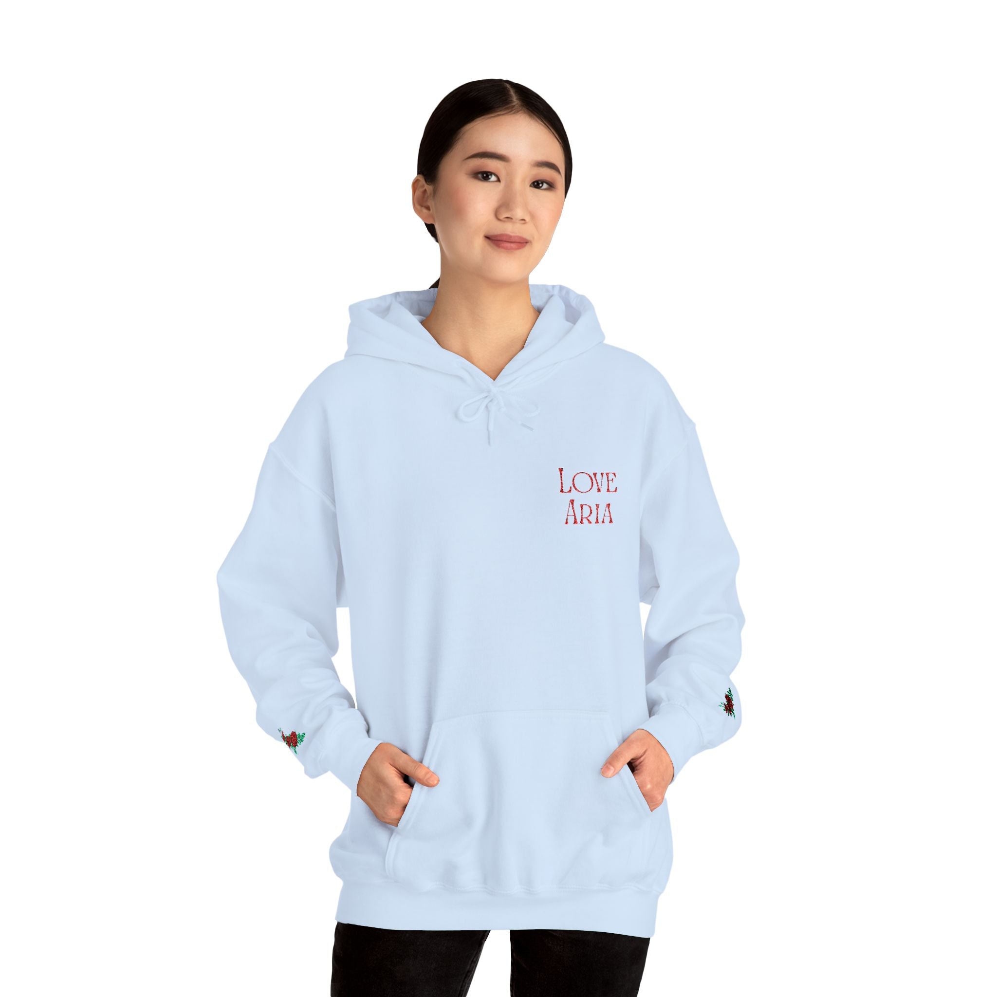 Embroidered Love Aria Rose Hoodie
