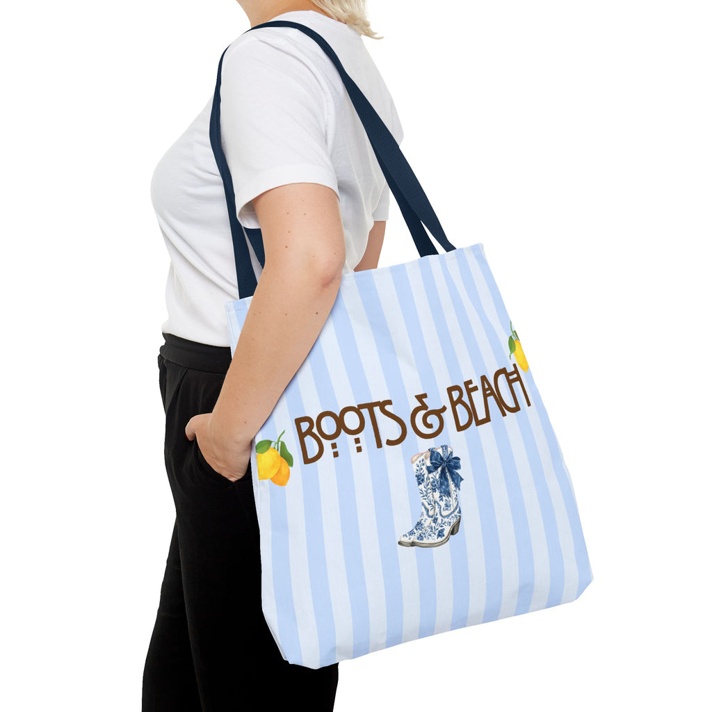 Boots & Beach Tote Bag