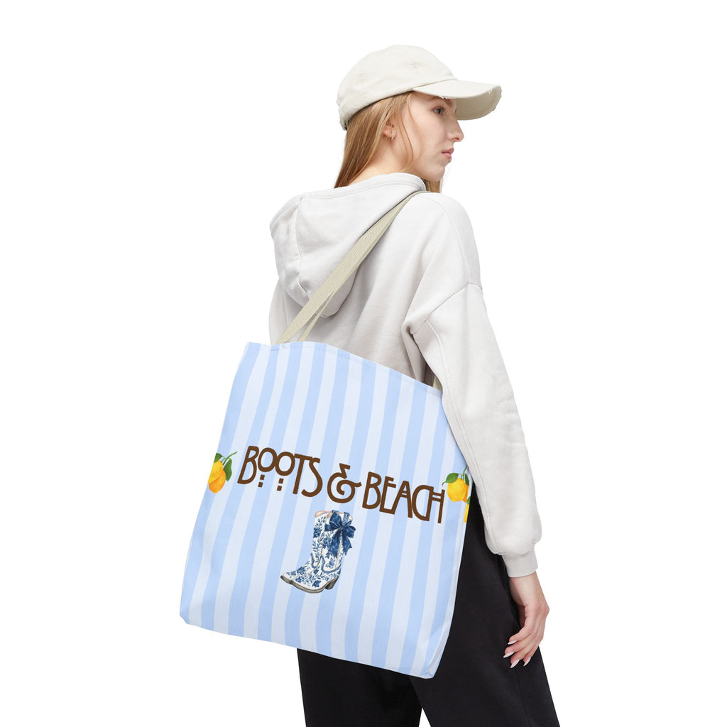 Boots & Beach Tote Bag
