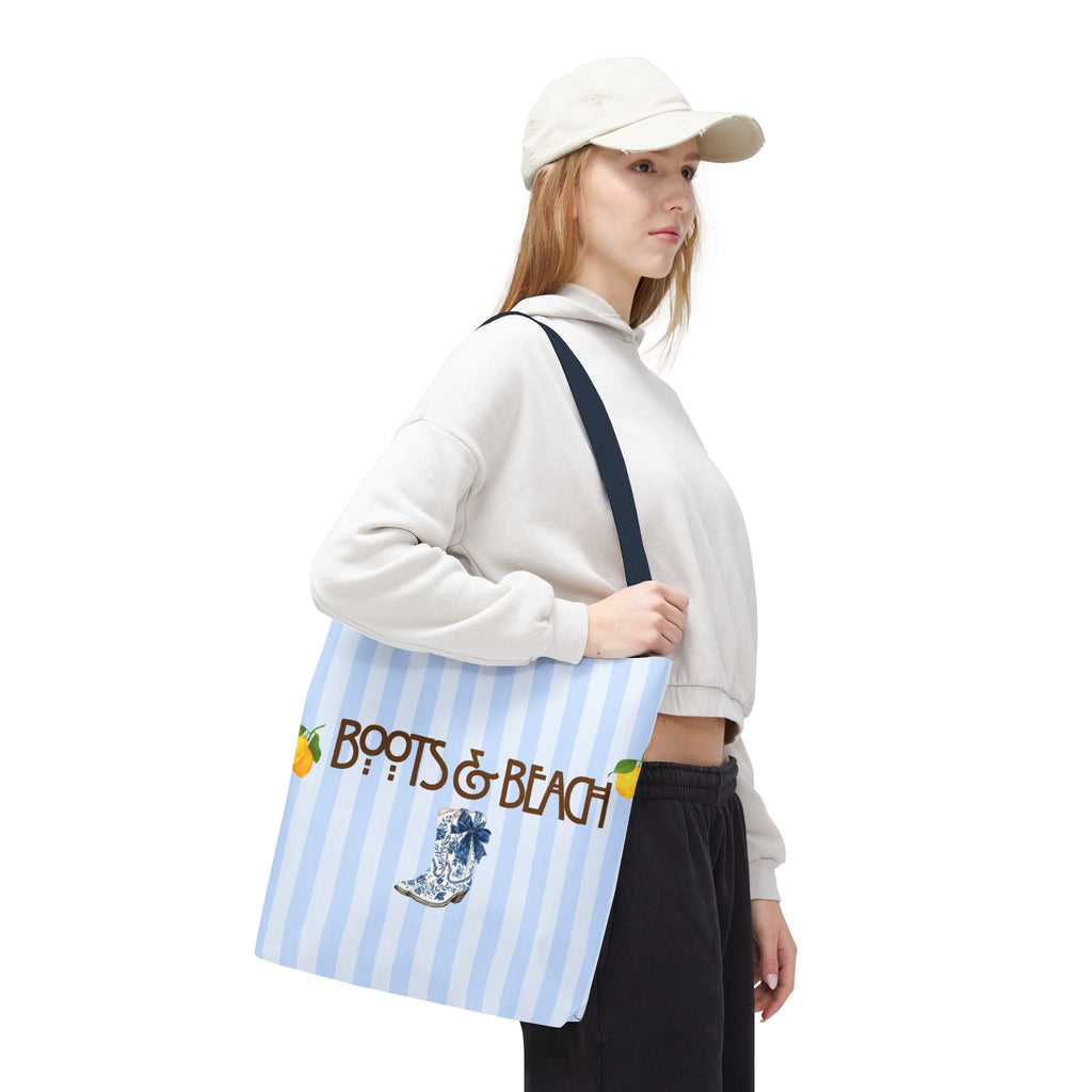 Boots & Beach Tote Bag