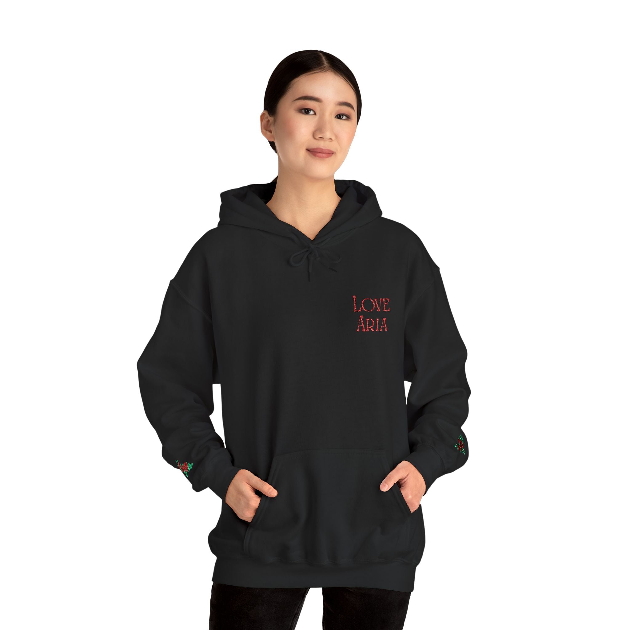 Embroidered Love Aria Rose Hoodie