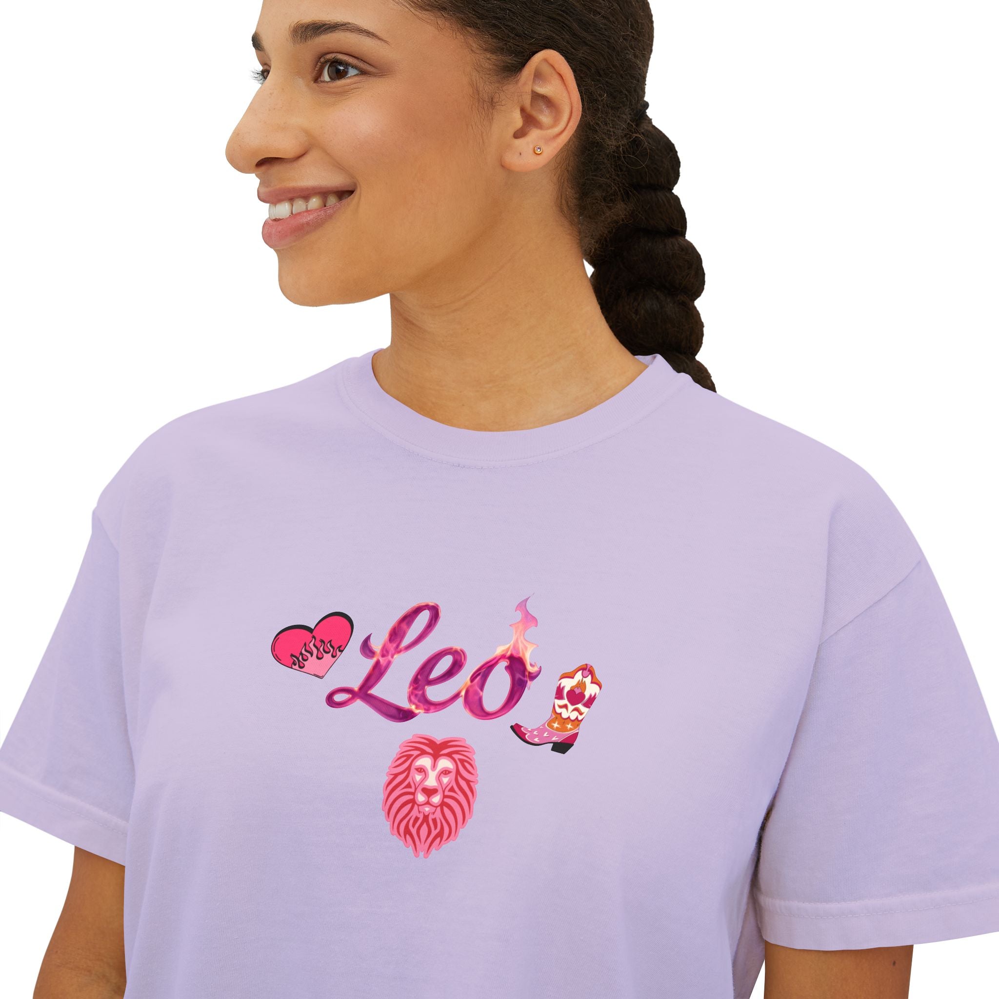 Leo Zodiac Boxy Tee