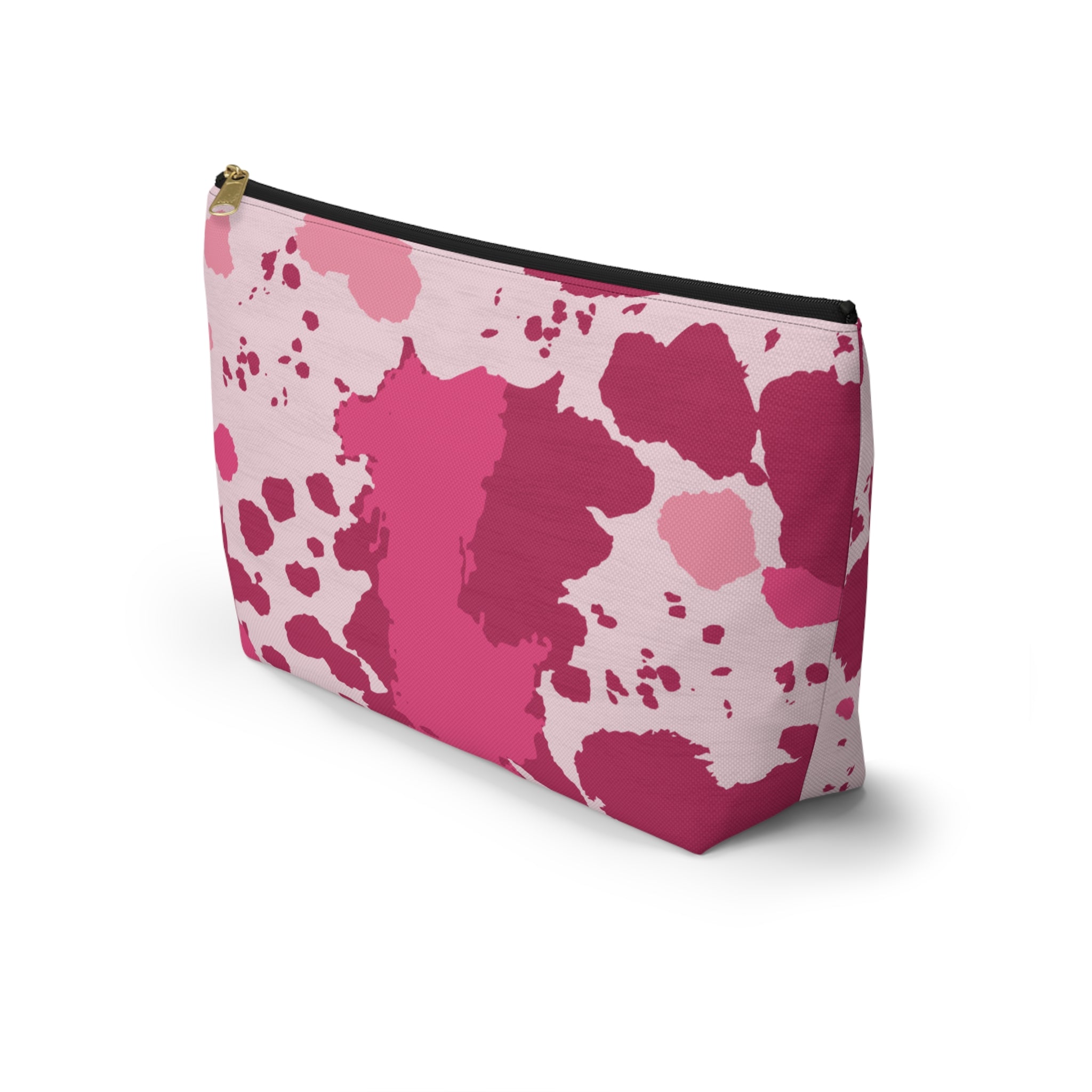 Pink Cowhide Accessory Pouch