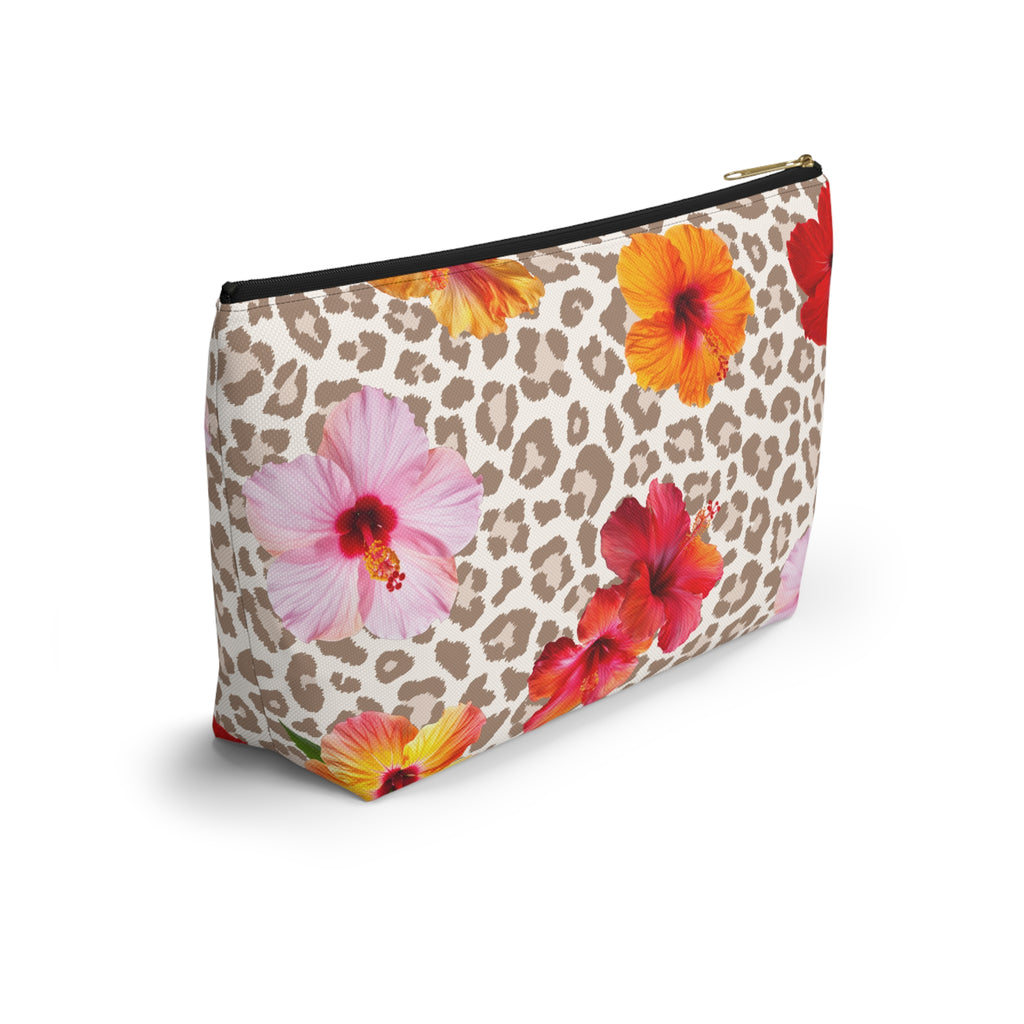 Leopard Hibiscus Accessory Pouch