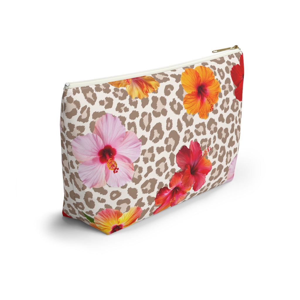 Leopard Hibiscus Accessory Pouch