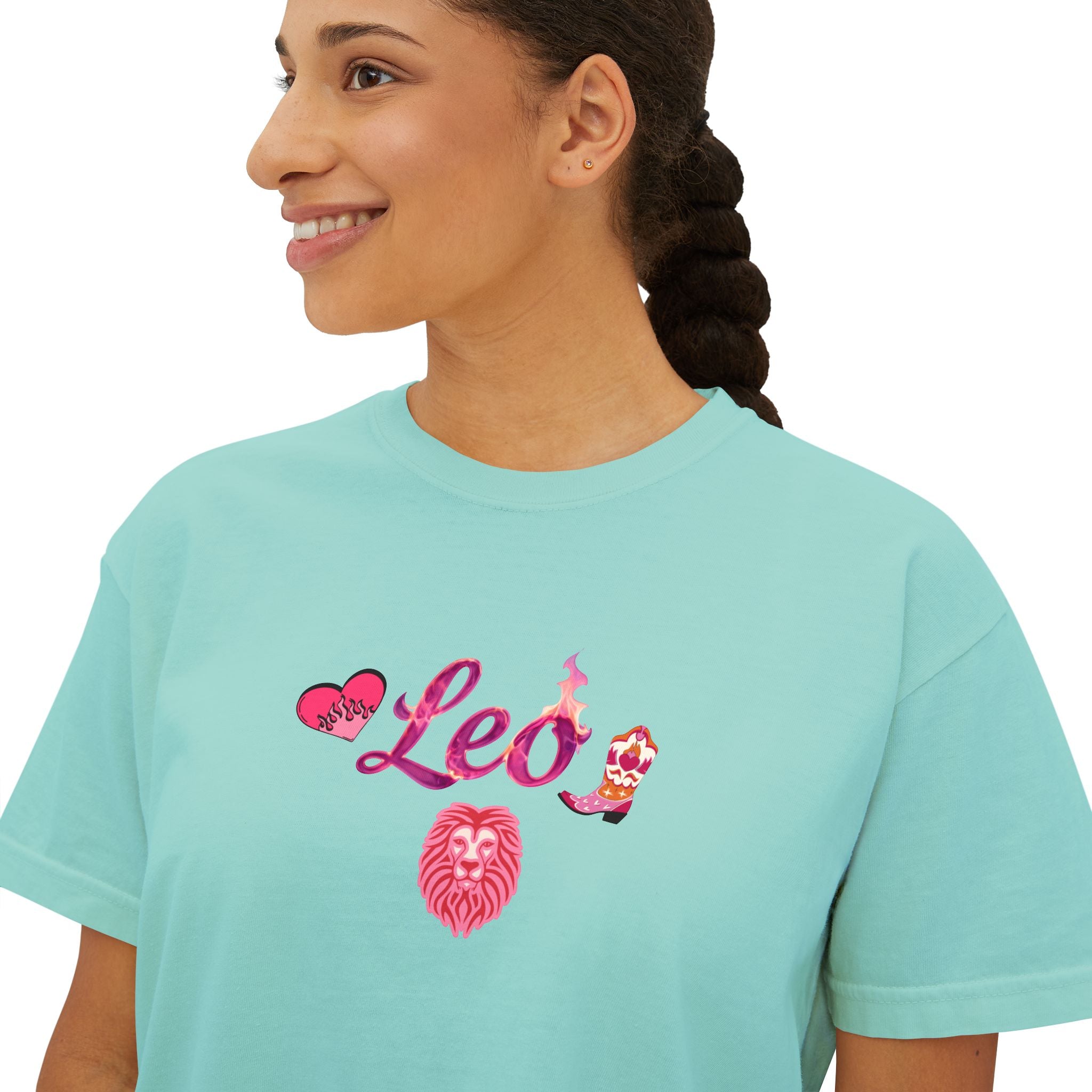 Leo Zodiac Boxy Tee