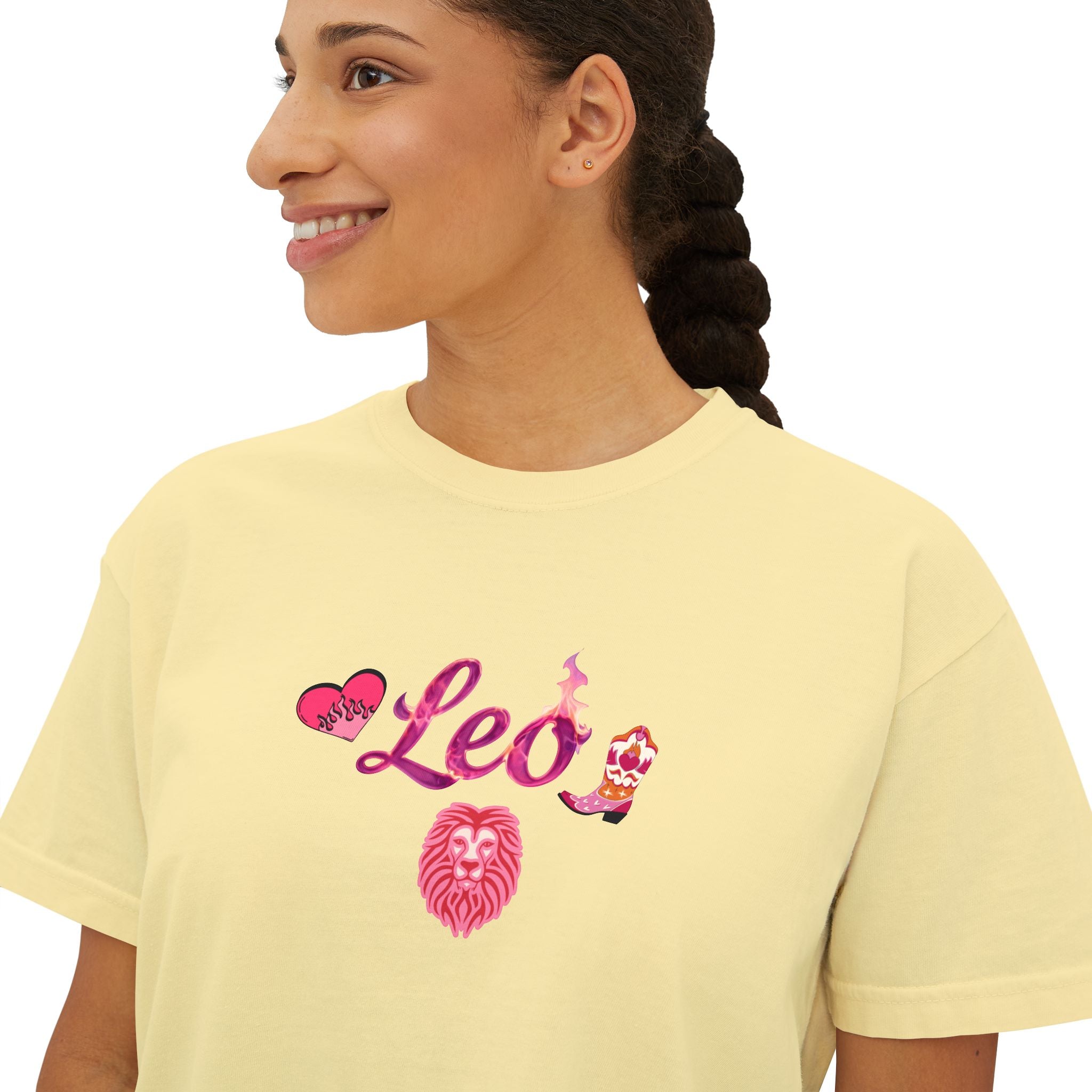 Leo Zodiac Boxy Tee