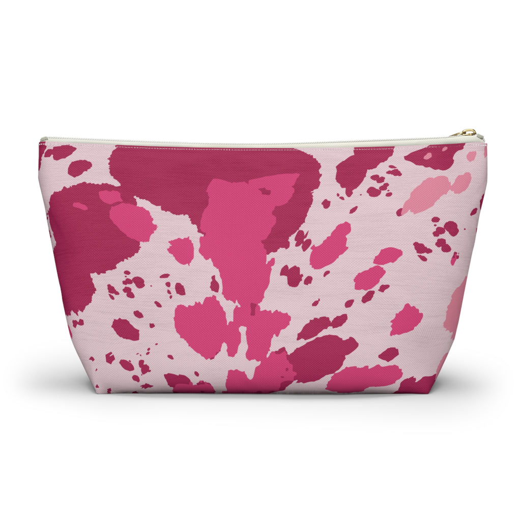 Pink Cowhide Accessory Pouch