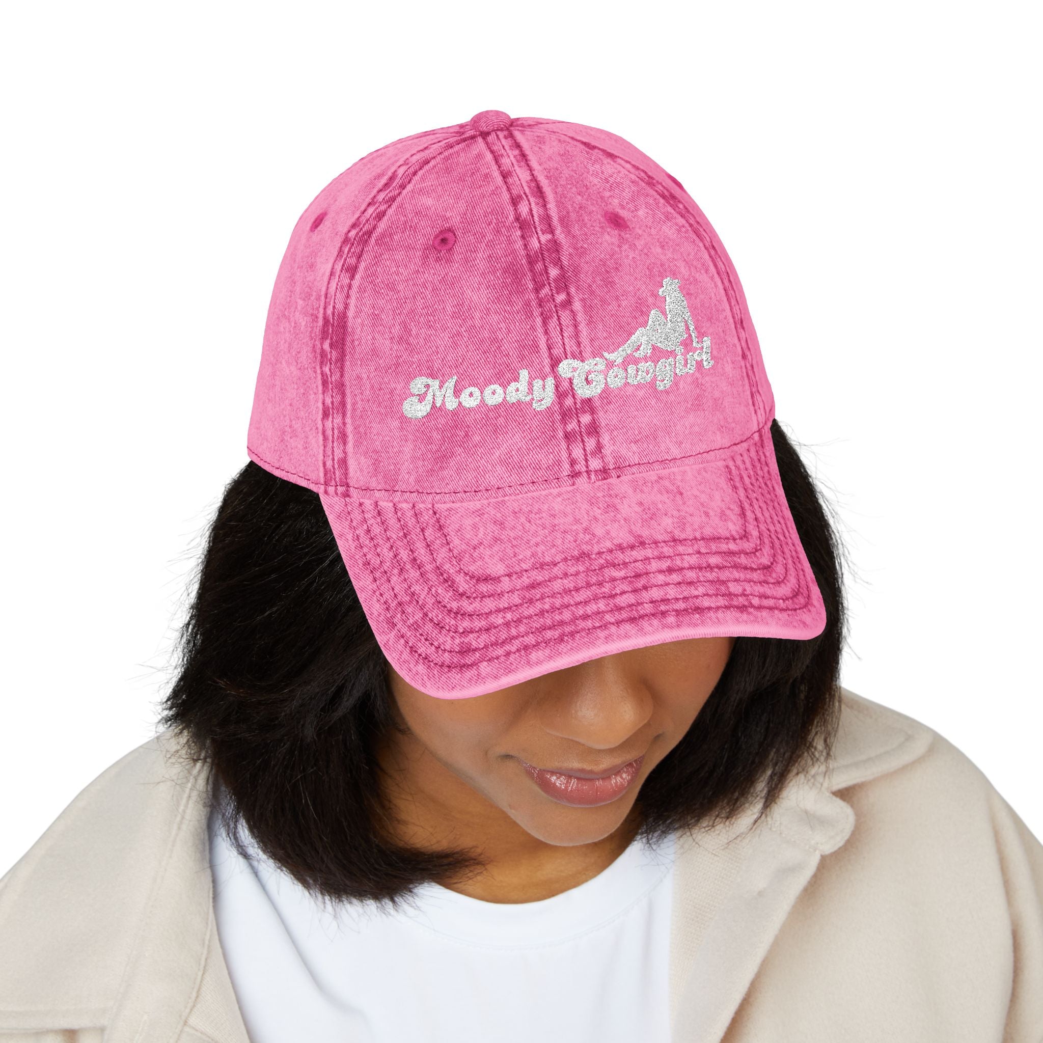 Embroidered Moody Cowgirl Vintage Cap