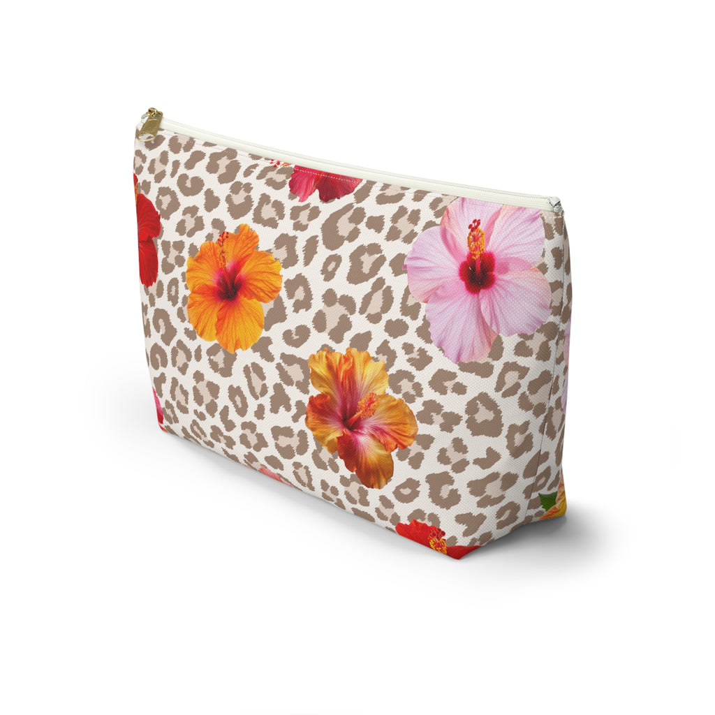 Leopard Hibiscus Accessory Pouch