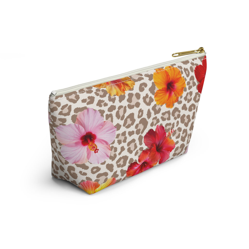 Leopard Hibiscus Accessory Pouch