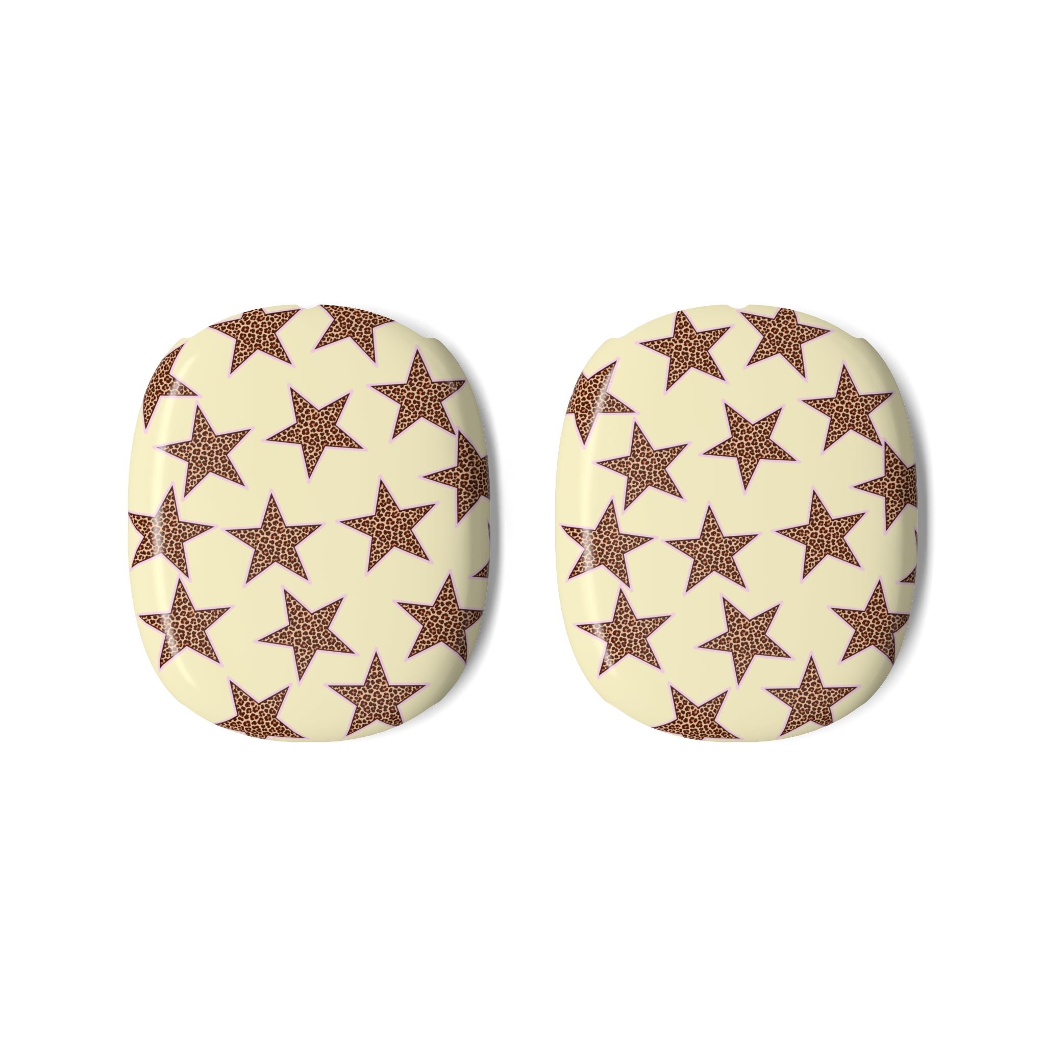 AirPods Max Case — Cream Retro Star Pattern Ear Cup Covers