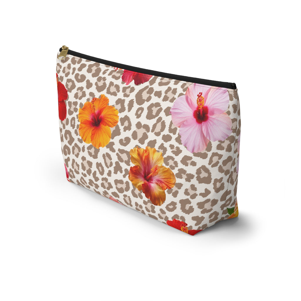 Leopard Hibiscus Accessory Pouch