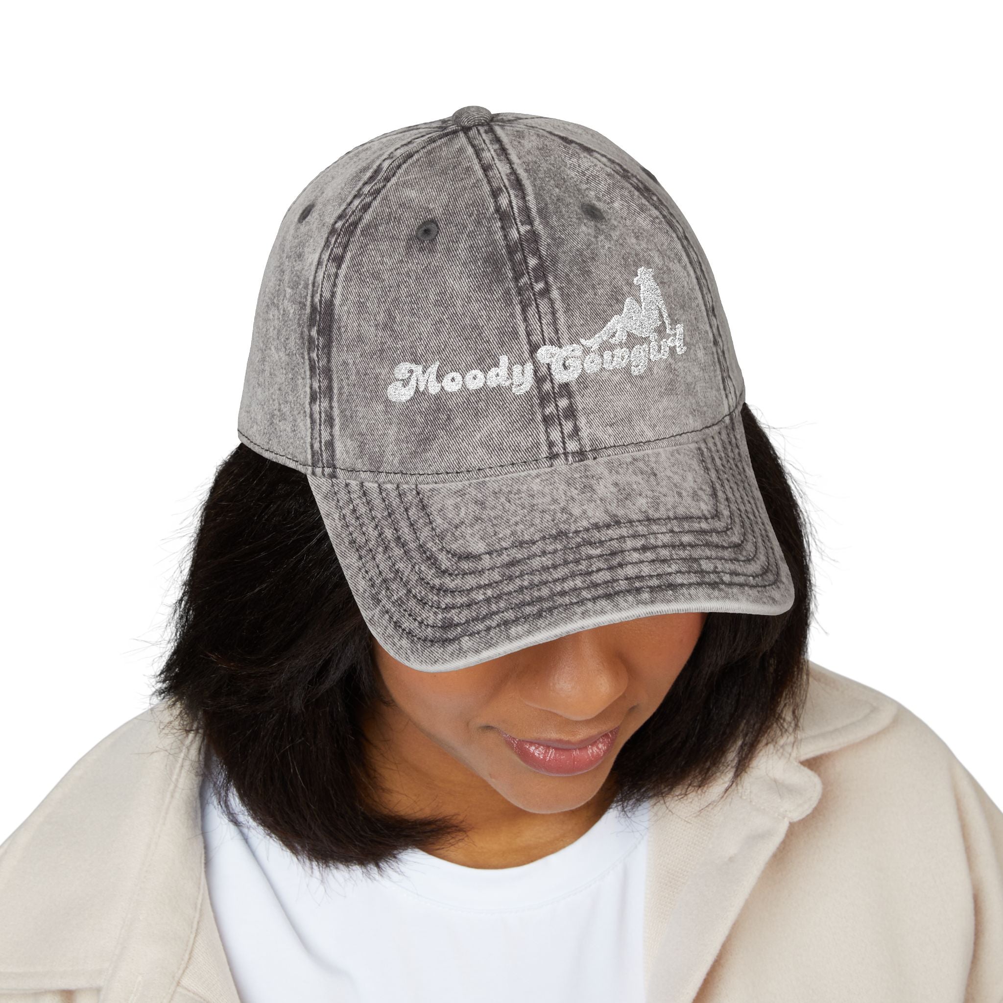 Embroidered Moody Cowgirl Vintage Cap