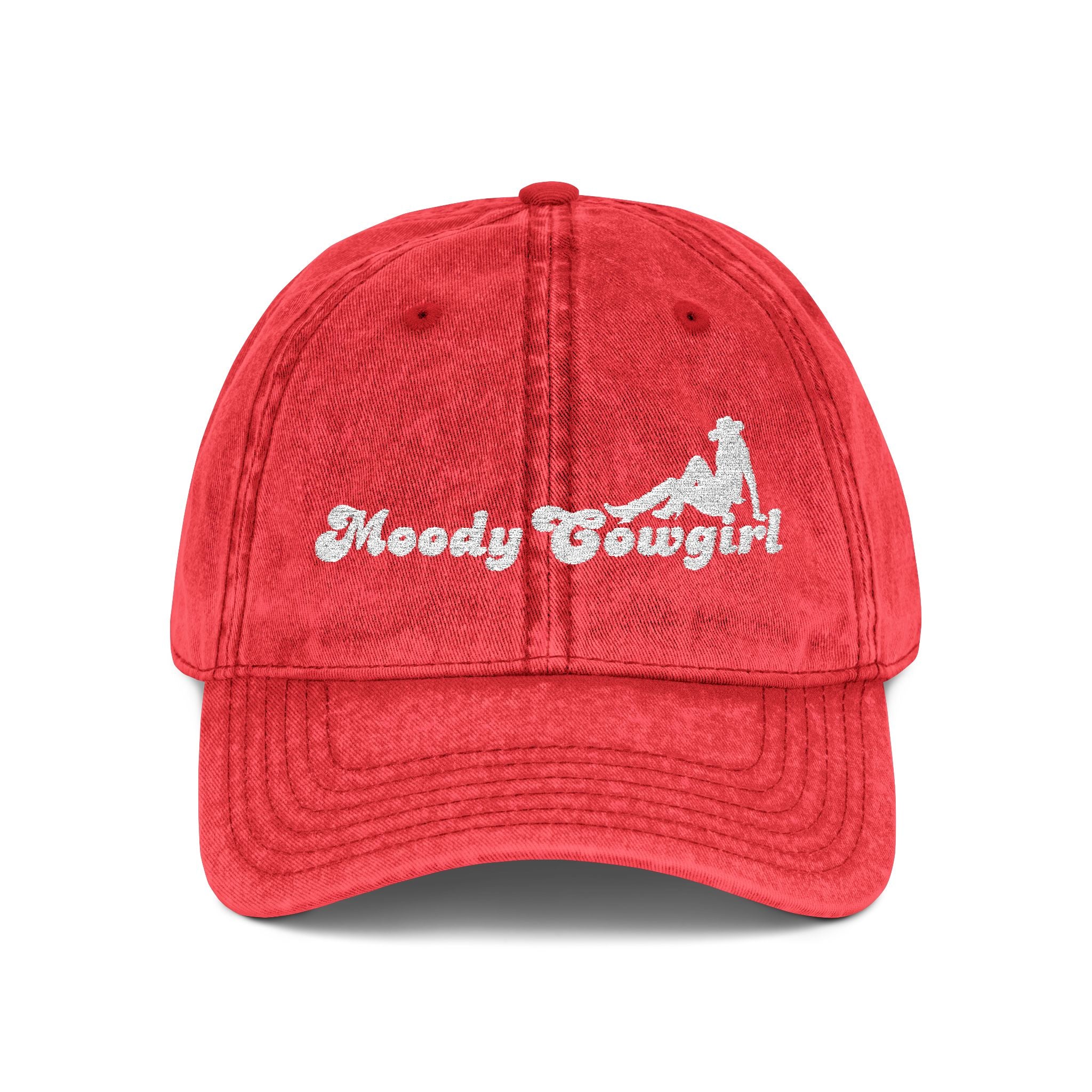 Embroidered Moody Cowgirl Vintage Cap
