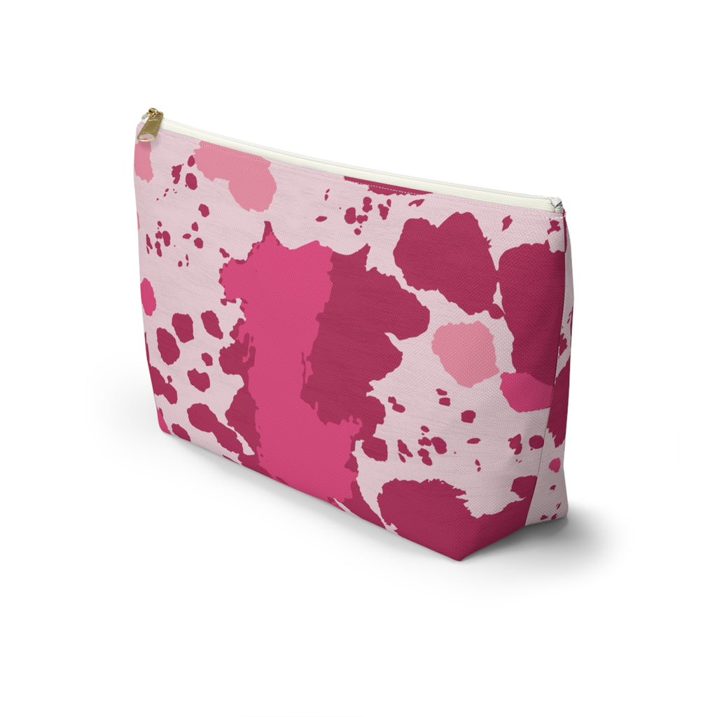 Pink Cowhide Accessory Pouch