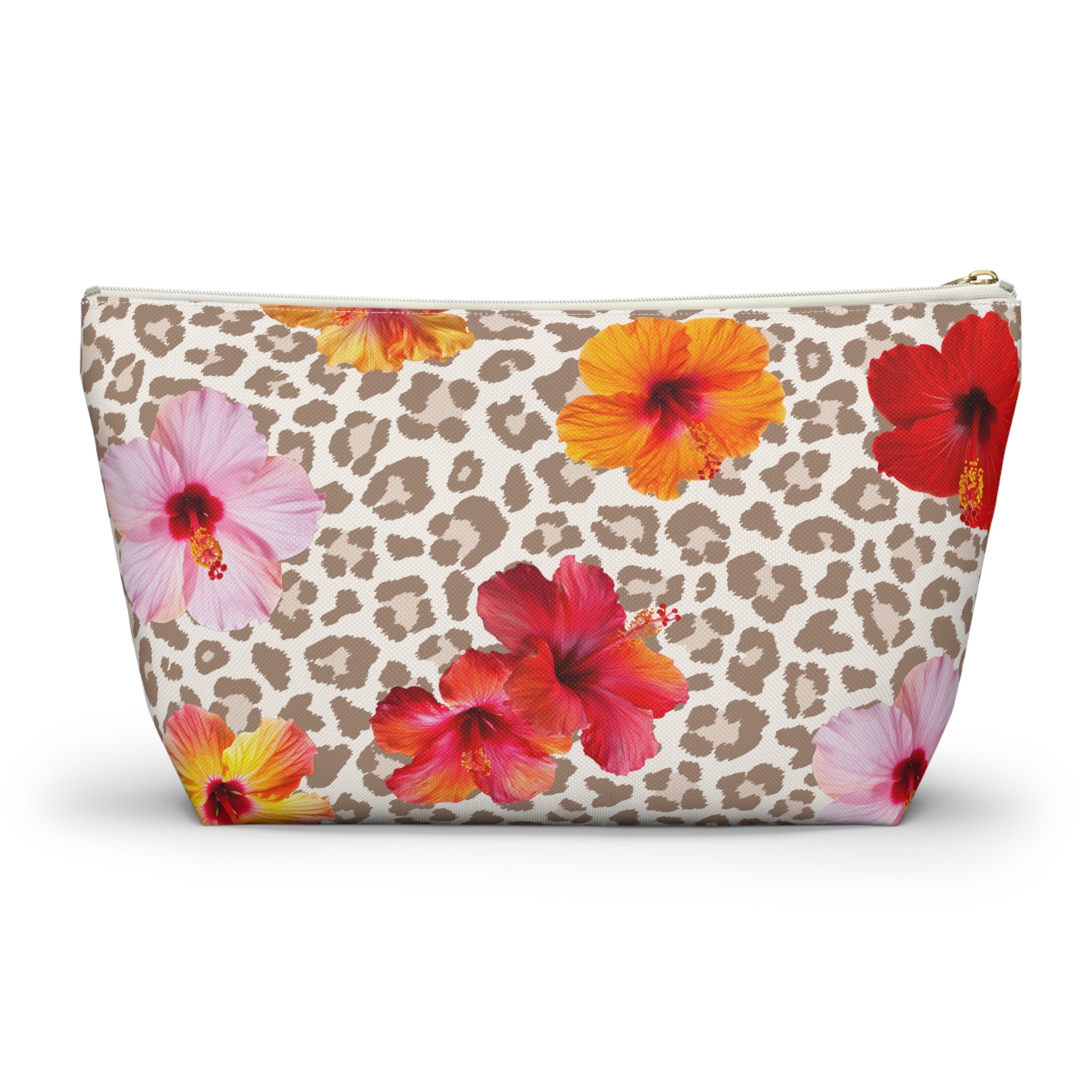 Leopard Hibiscus Accessory Pouch