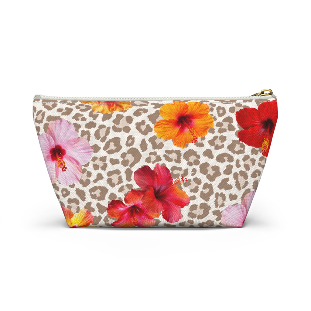 Leopard Hibiscus Accessory Pouch