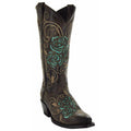 Turquoise Rose Inlayed Cowgirl Boots
